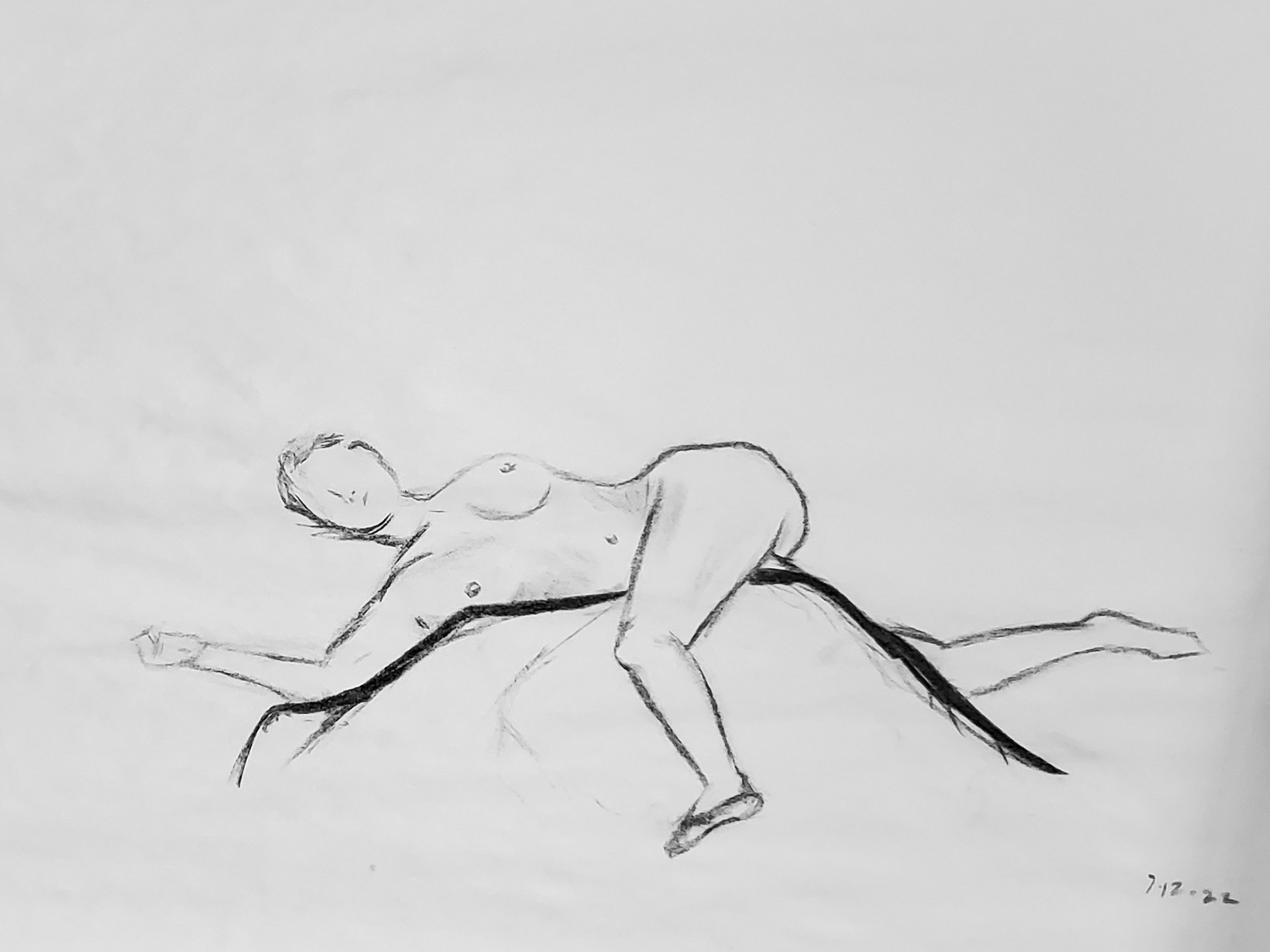 "Figure 2" Charcoal on Newsprint