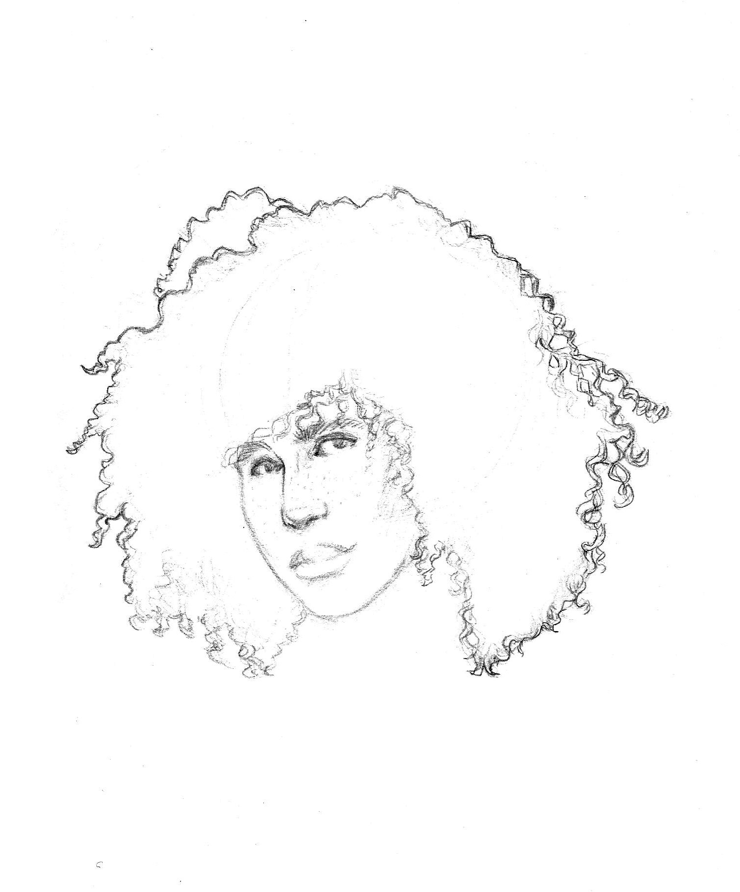 Hair Sketch 8- KVG