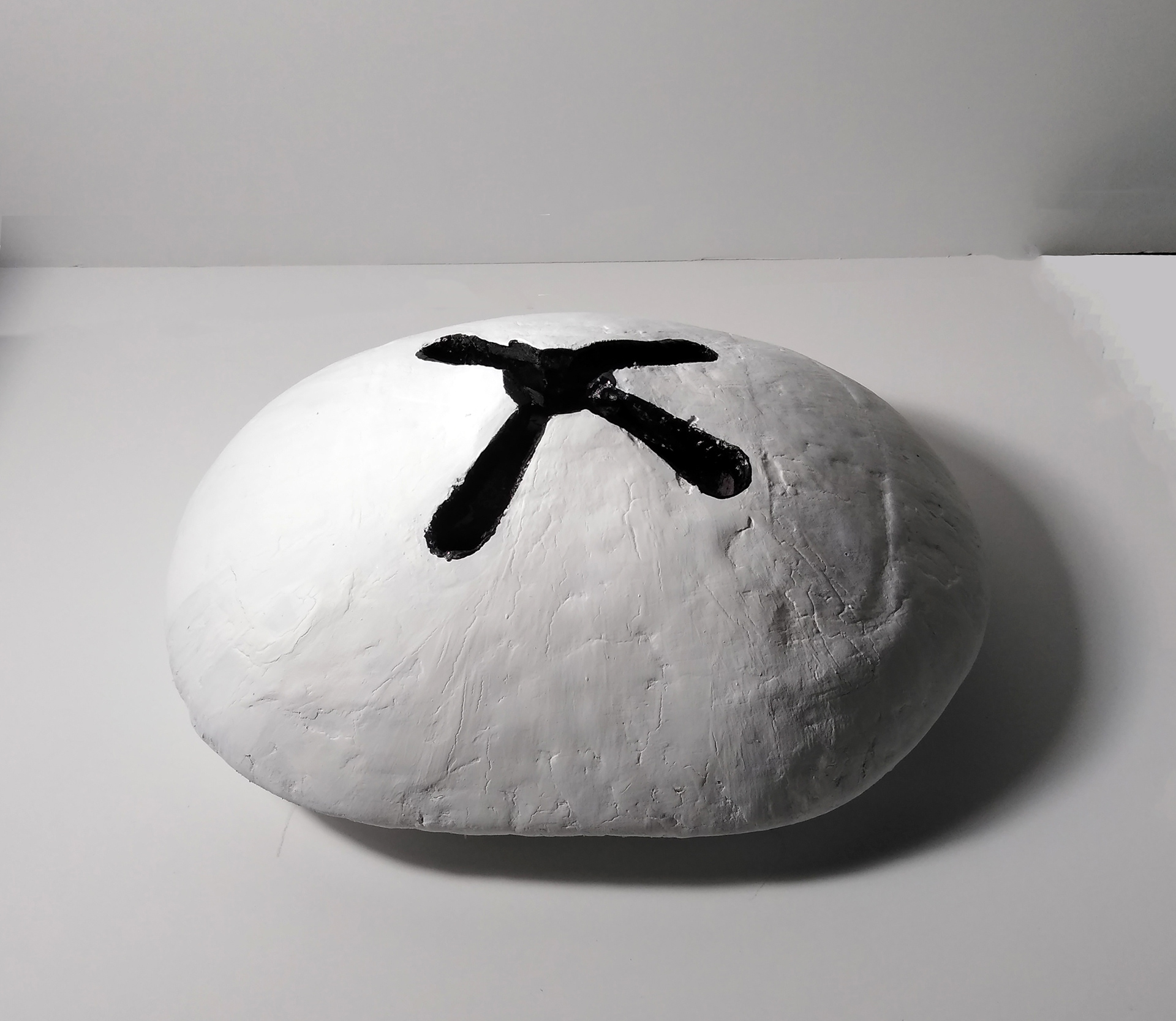 Mockup, Carved With Pink Foam, Coated in White Gouache