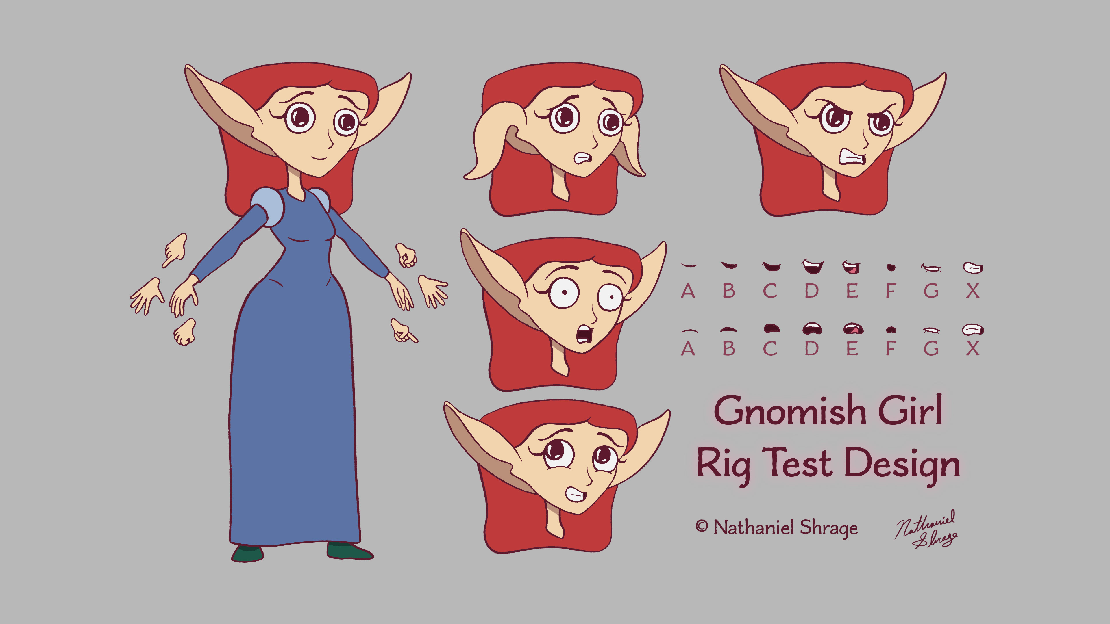 Gnome Girl Toon Boom Harmony Rig Design
