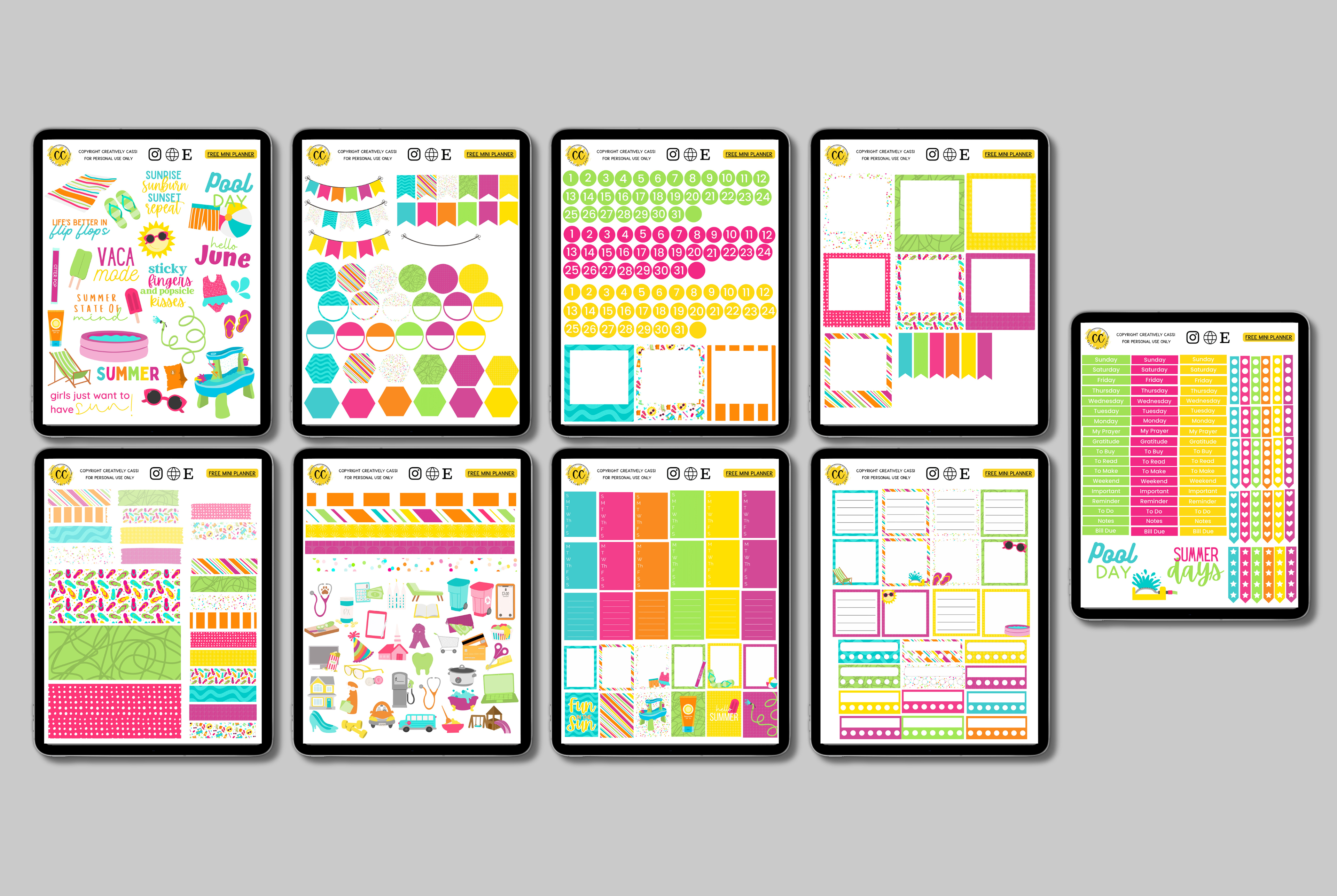June 2023 Sticker Set
