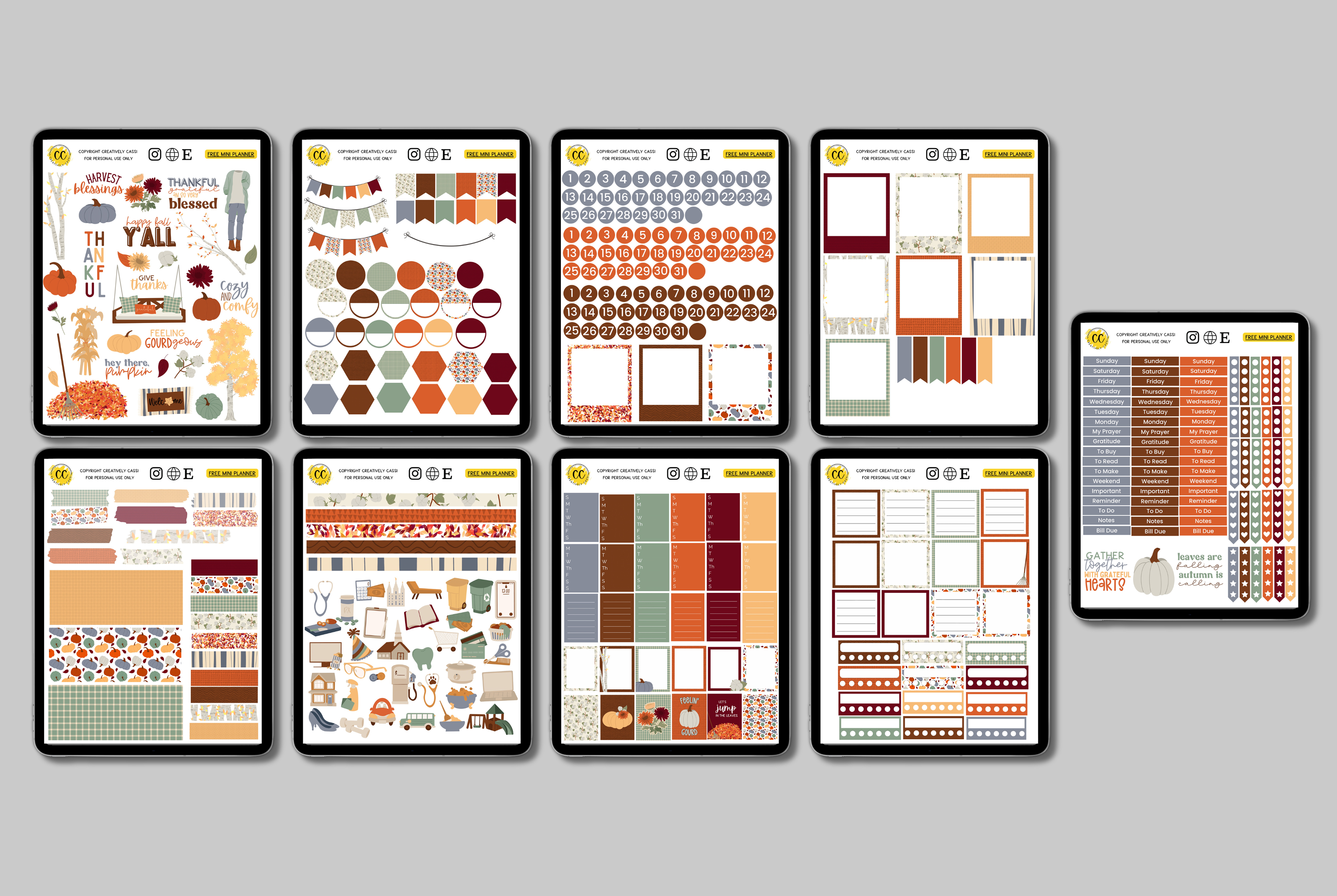 November 2023 Sticker Set
