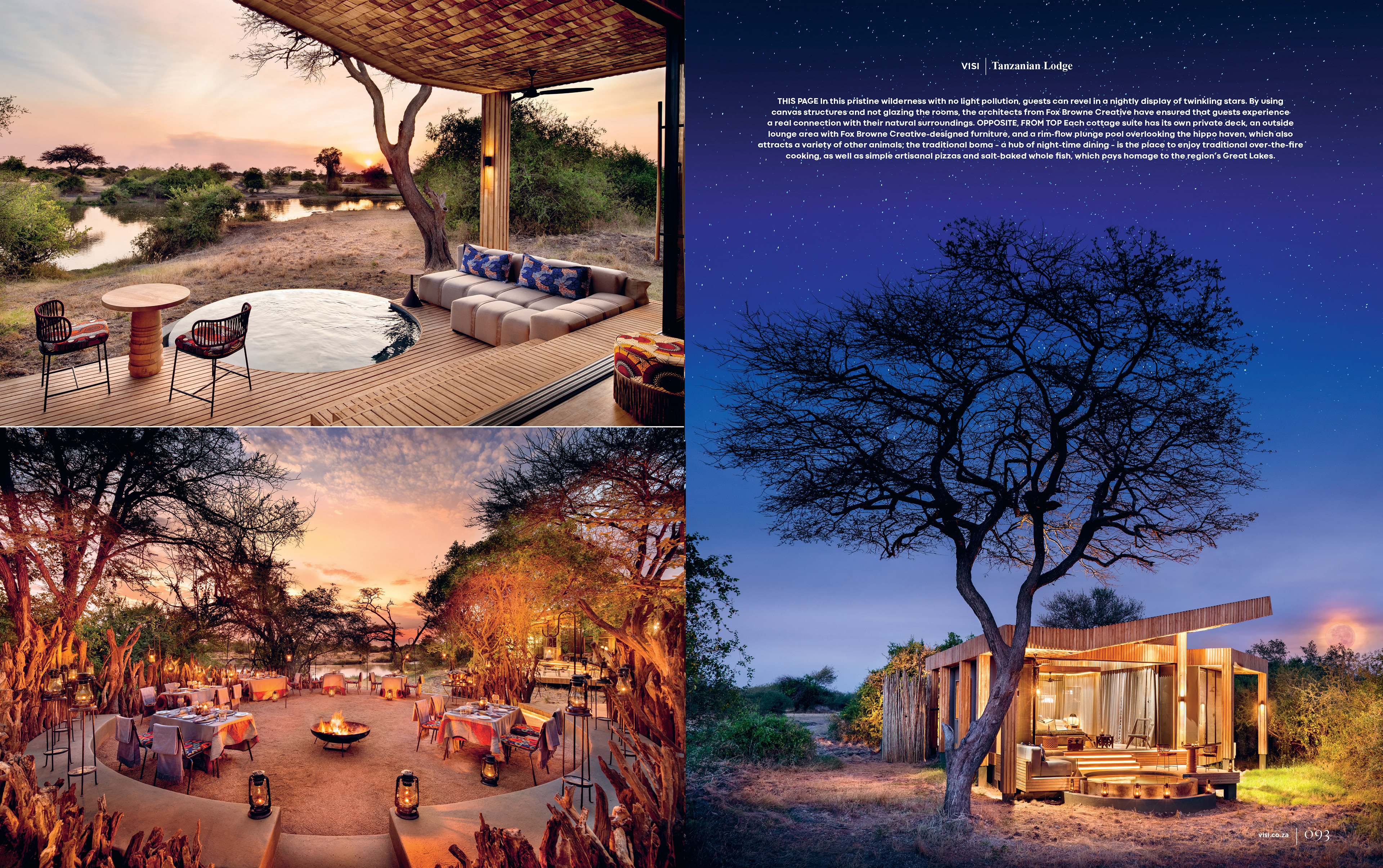 Visi Magazine Editorial Text 'Grumeti' Serengeti Camp Tanzania andBeyond