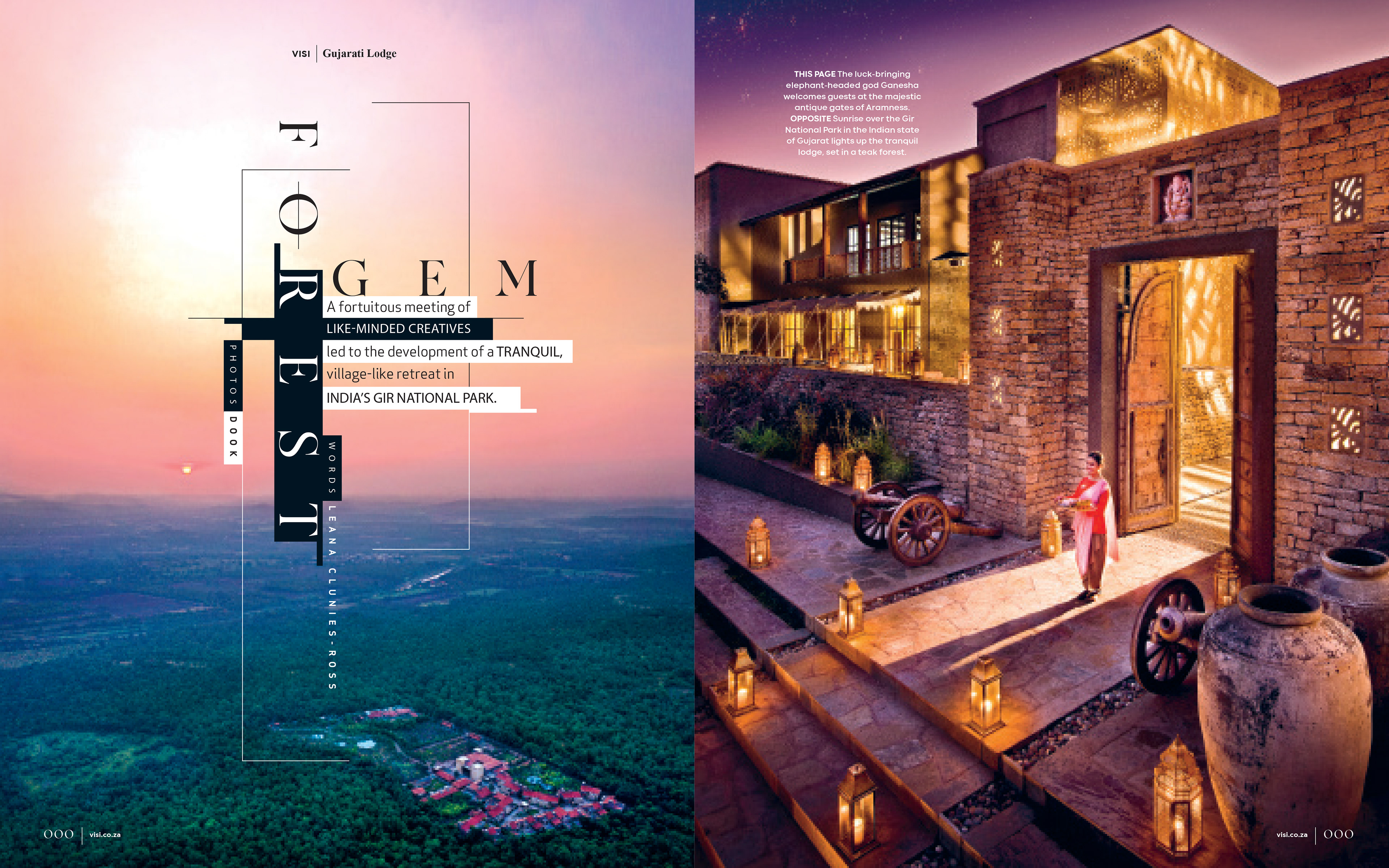 Aramness Gir National Park India'Visi Magazine' Text