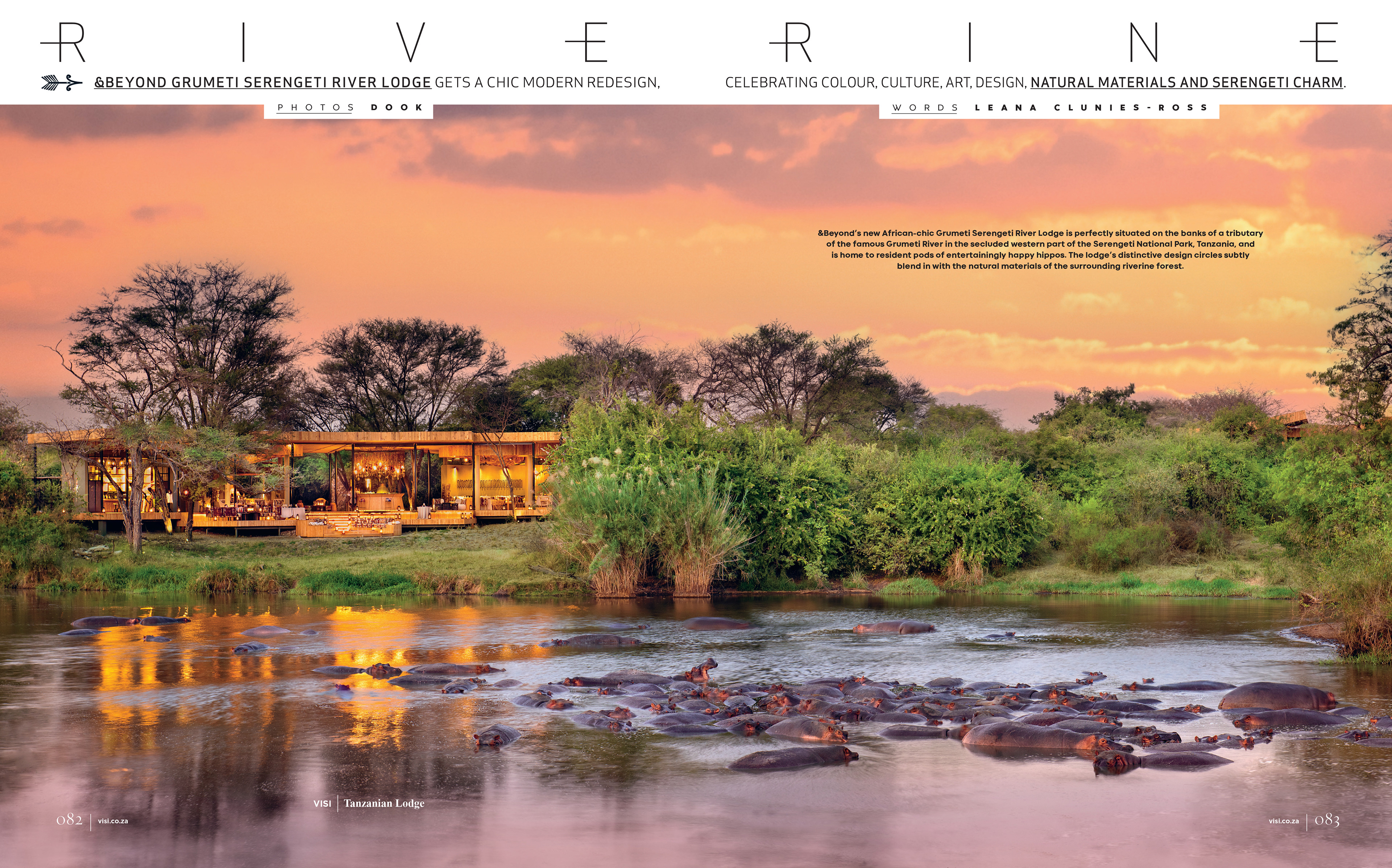 Visi Magazine Editorial Text 'Grumeti' Serengeti Camp Tanzania andBeyond