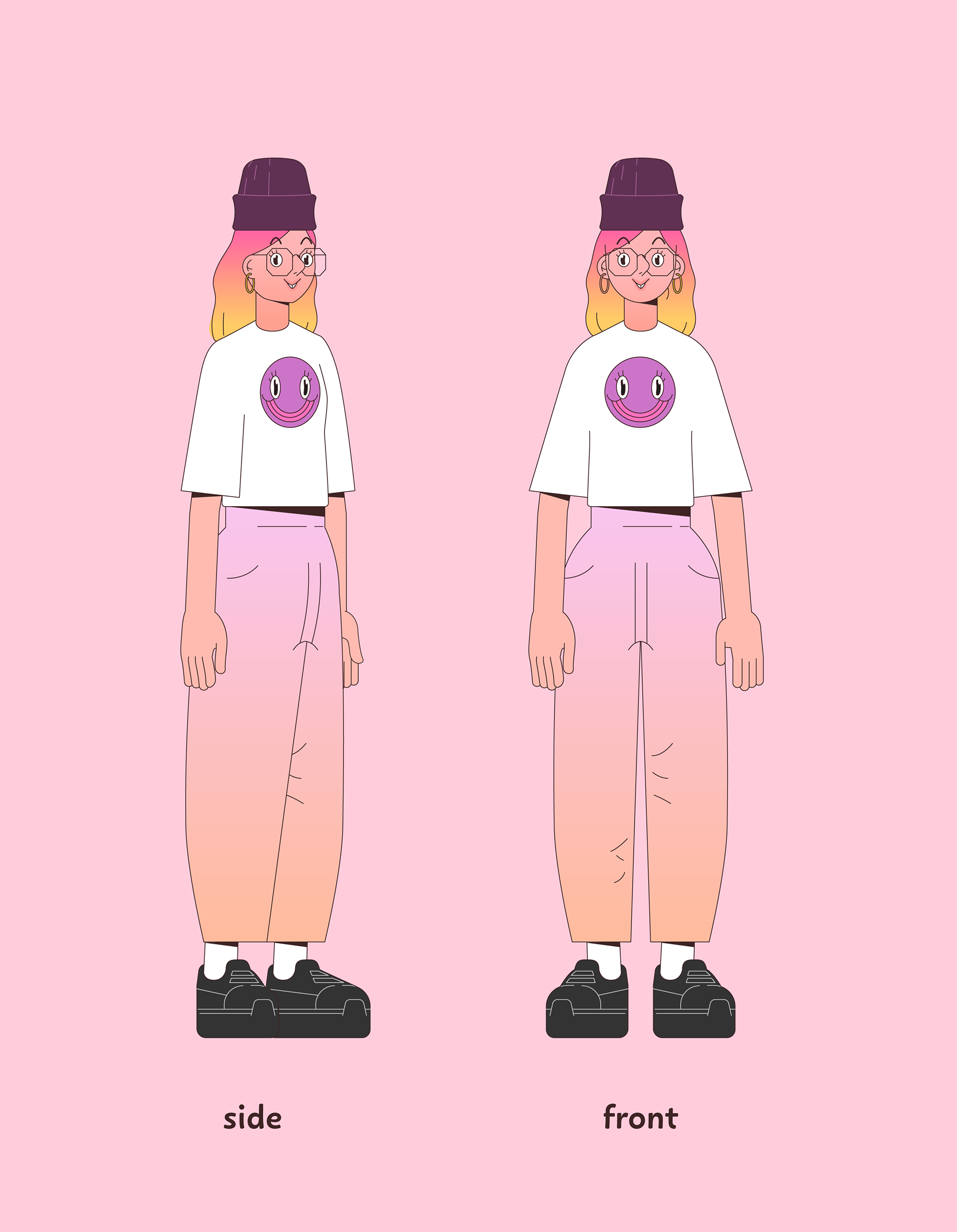 Character design by Brice Boisset, Nantes based illustrator and motion designer, vector art.