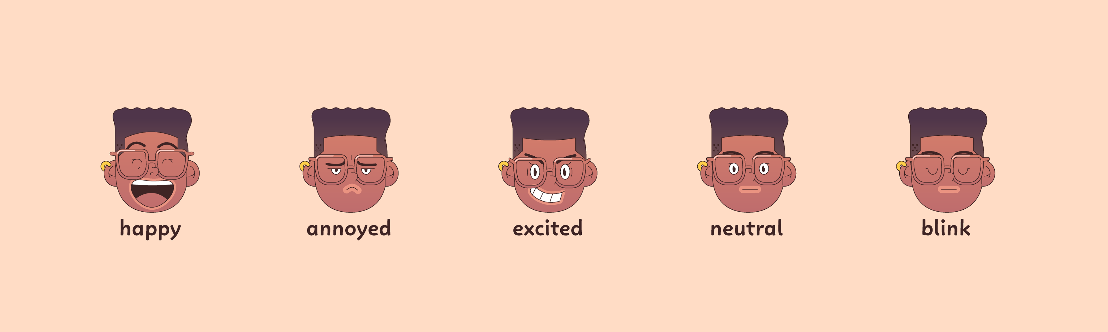 Character design by Brice Boisset, Nantes based illustrator and motion designer, vector art.