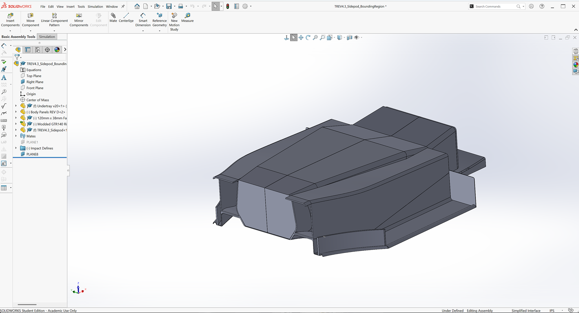 Isometric View of Side Pod Assembly
