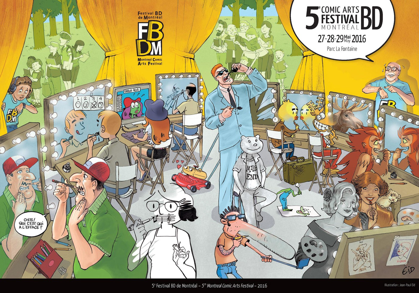 Affiche pour le 5e festival de BD de Montréal