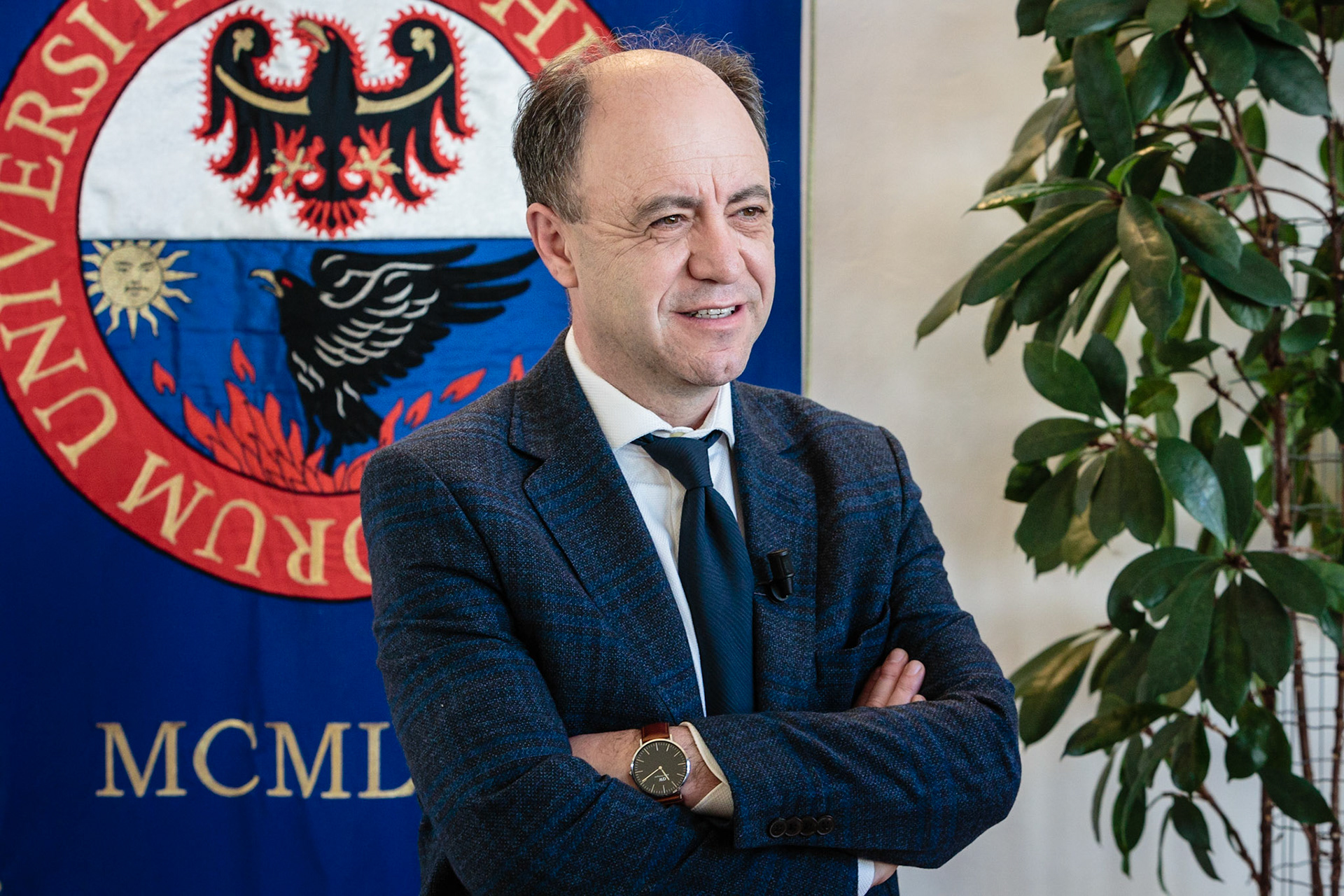 Conferenza stampa insediamento Rettore Flavio Deflorain. Rettore Flavio Deflorian