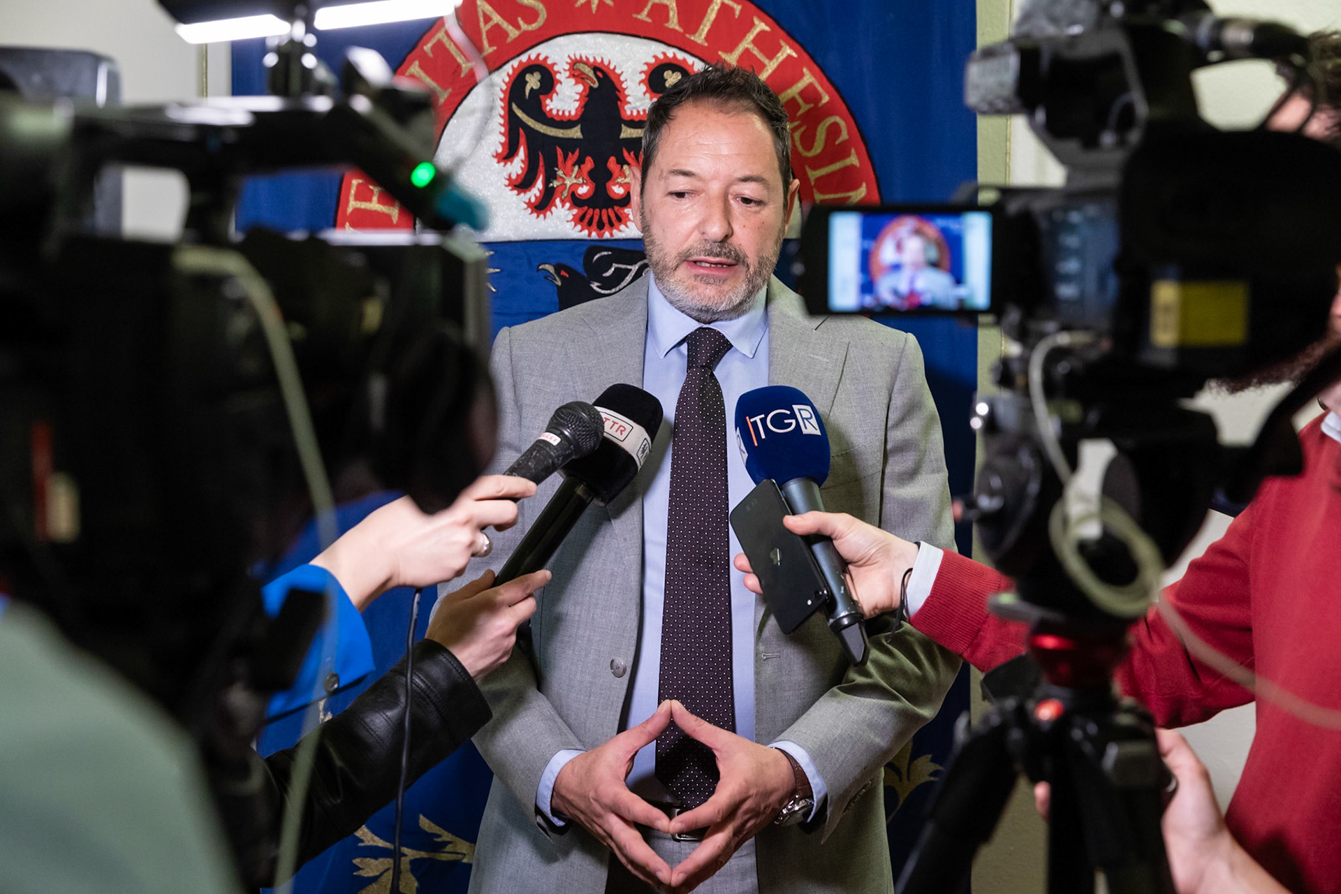 Incontro in rettorato con Alessandro Chiocchetti.