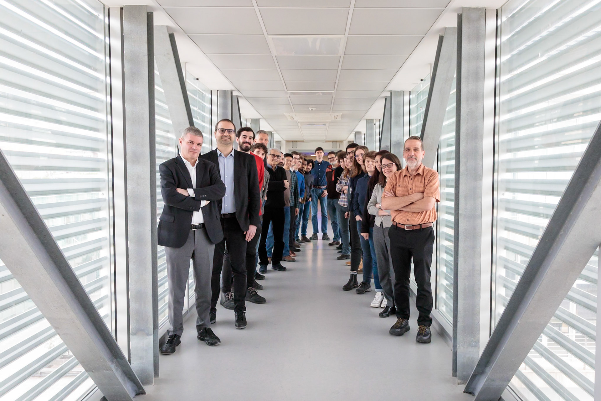 1 marzo 2023, Povo, RIME. 1 marzo 2023, Povo, RIME. In primo piano Lorenzo Bruzzone a sinistra  e Jeff Plaut  a destra.(Co-Principal Investigator di RIME di Caltech/JPL-NASA)