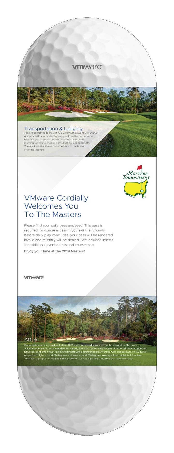 VMware invitation to Masters Tournament