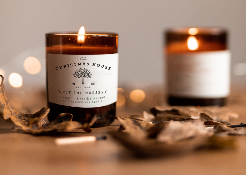 Christmas candle label
