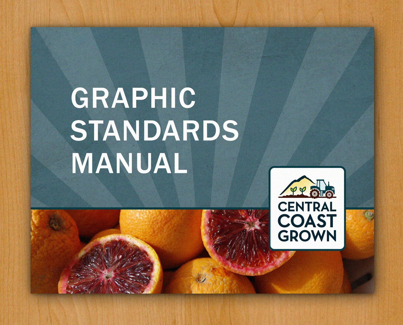 Cover of graphic standards manual for Central Coast Grown