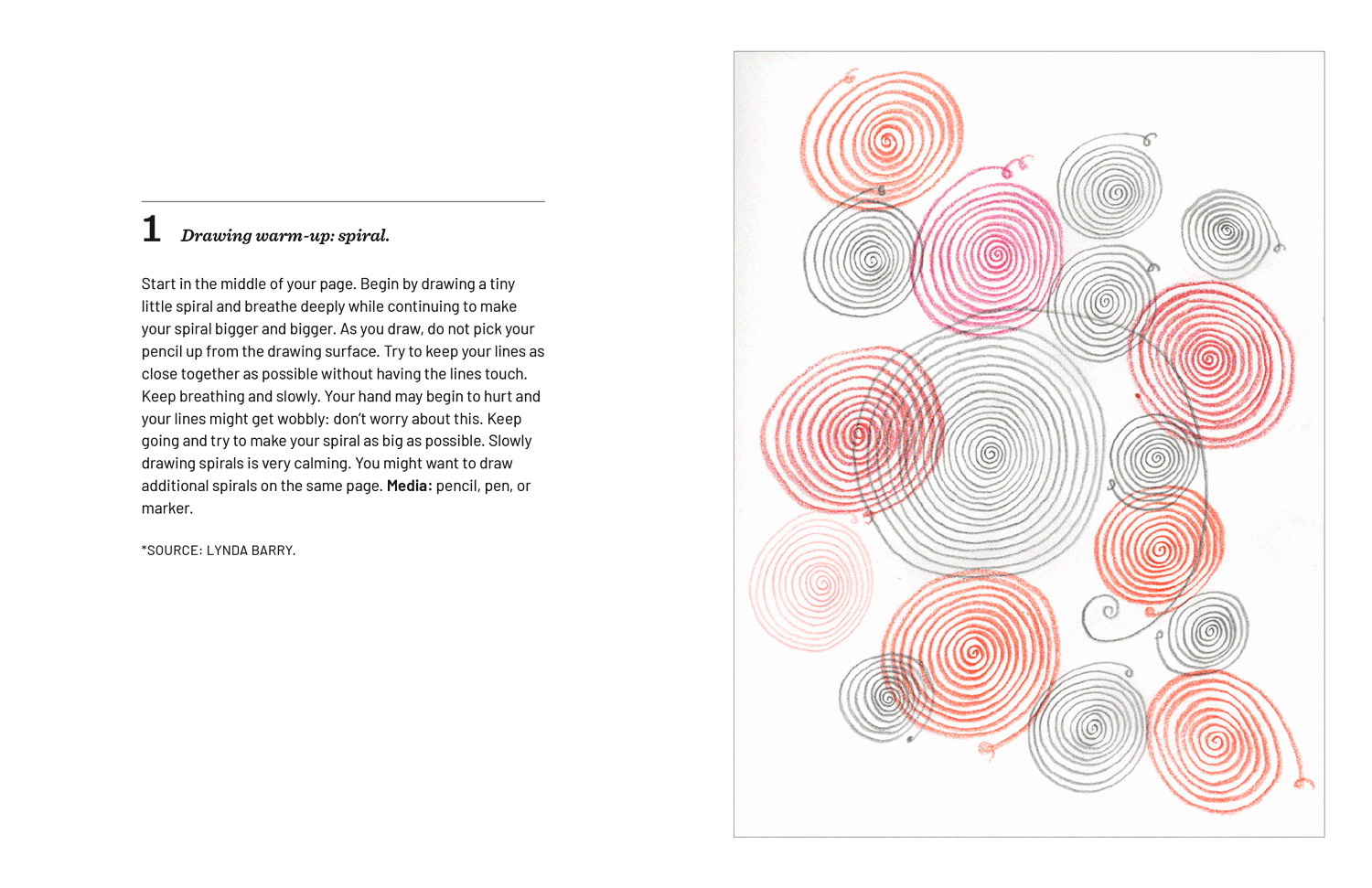 animated GIF of sketchbook prompts and examples