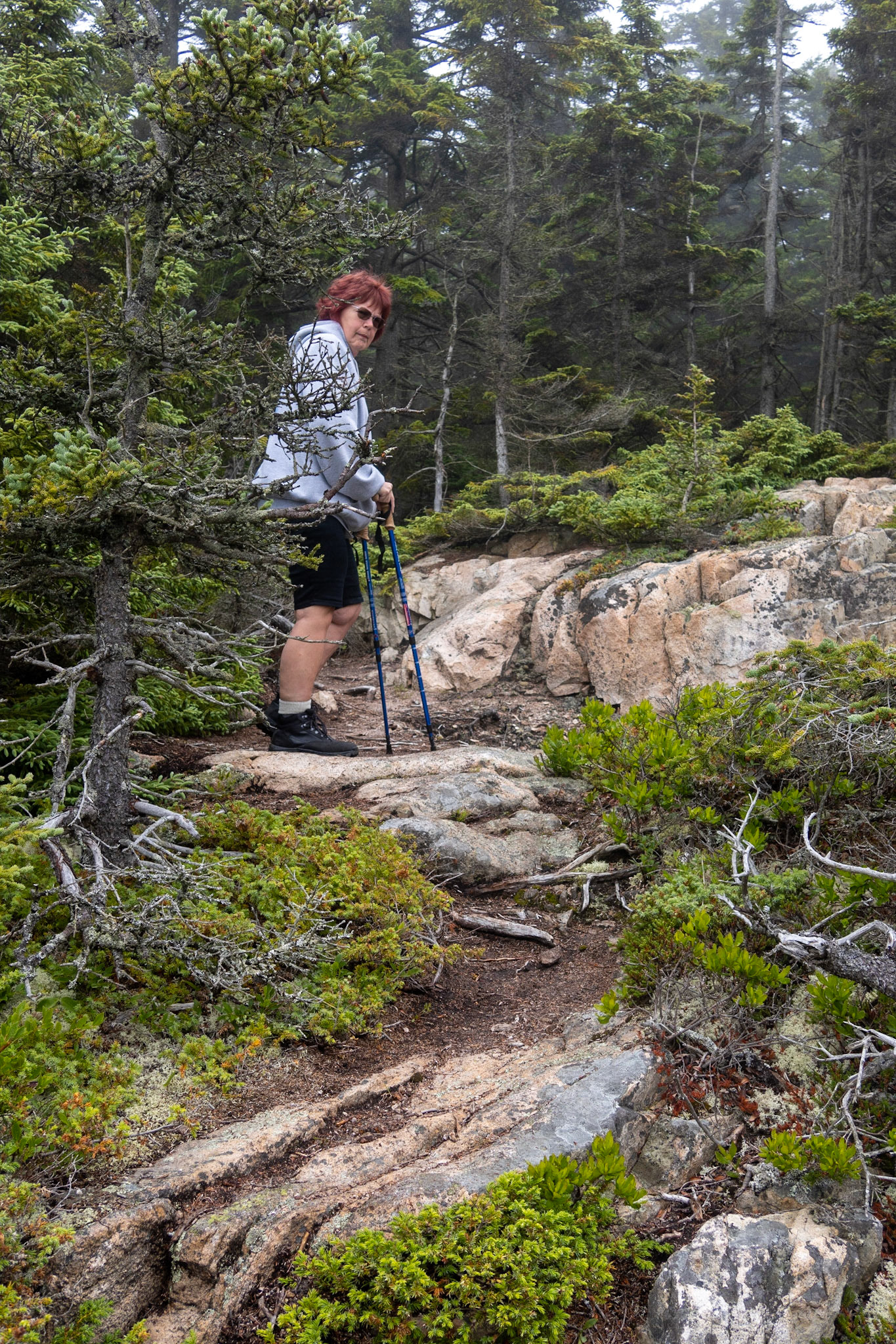 Schoodic Raven's Nest Trail, with Karen 'the Billy Goat'