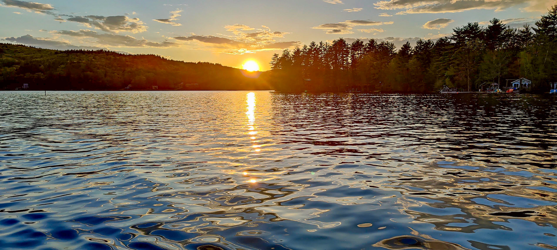 Sunset at Milton 3 Ponds