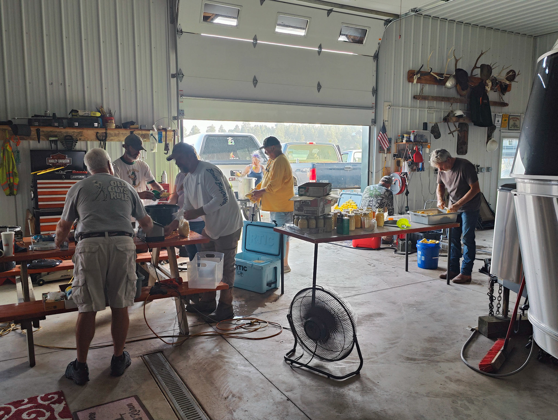 Whitewood, South Dakota - Neighborhood Corn Shucking