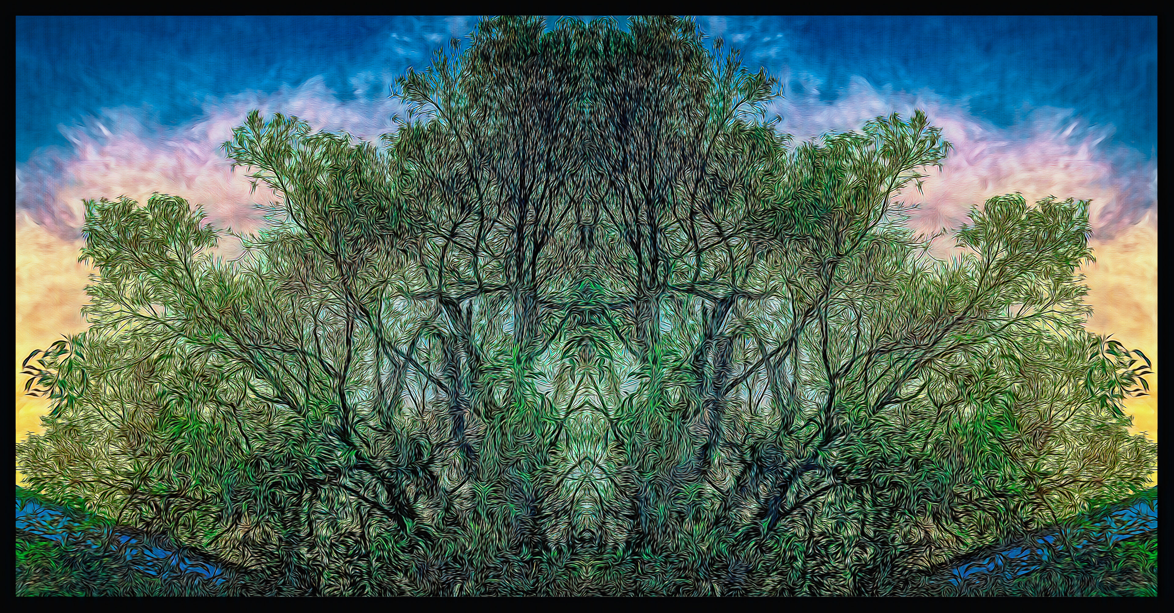 Exquisite Traceries against the Deepening Sky