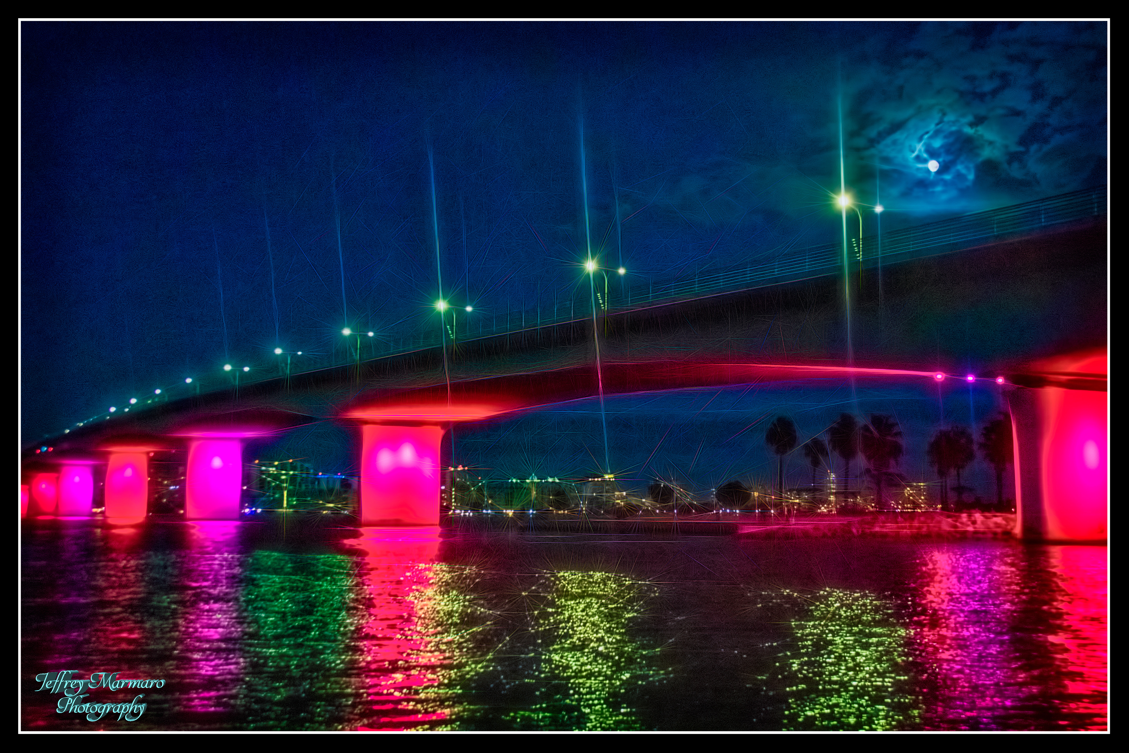 Moonlit Causeway Glistening