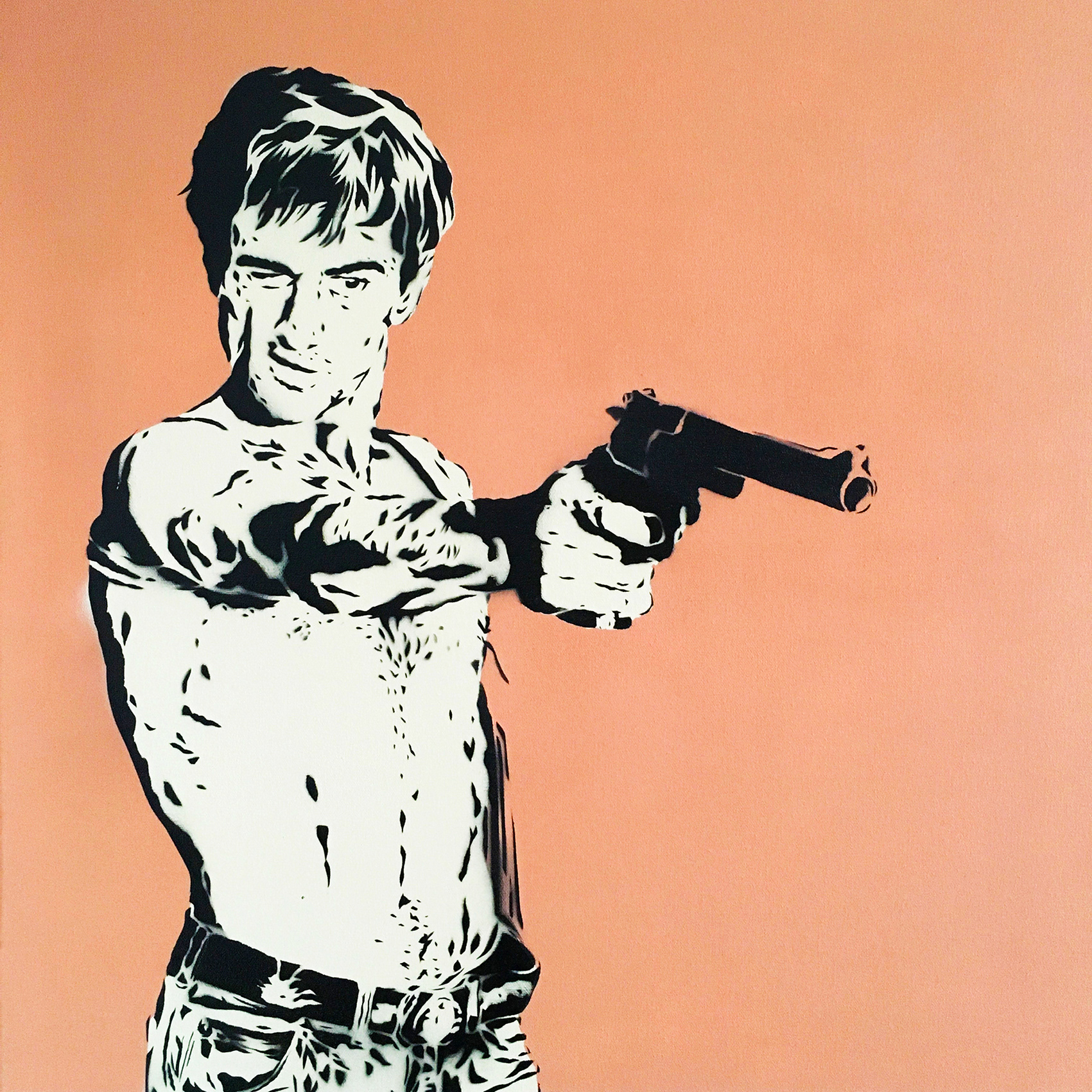 travis bickle stencil