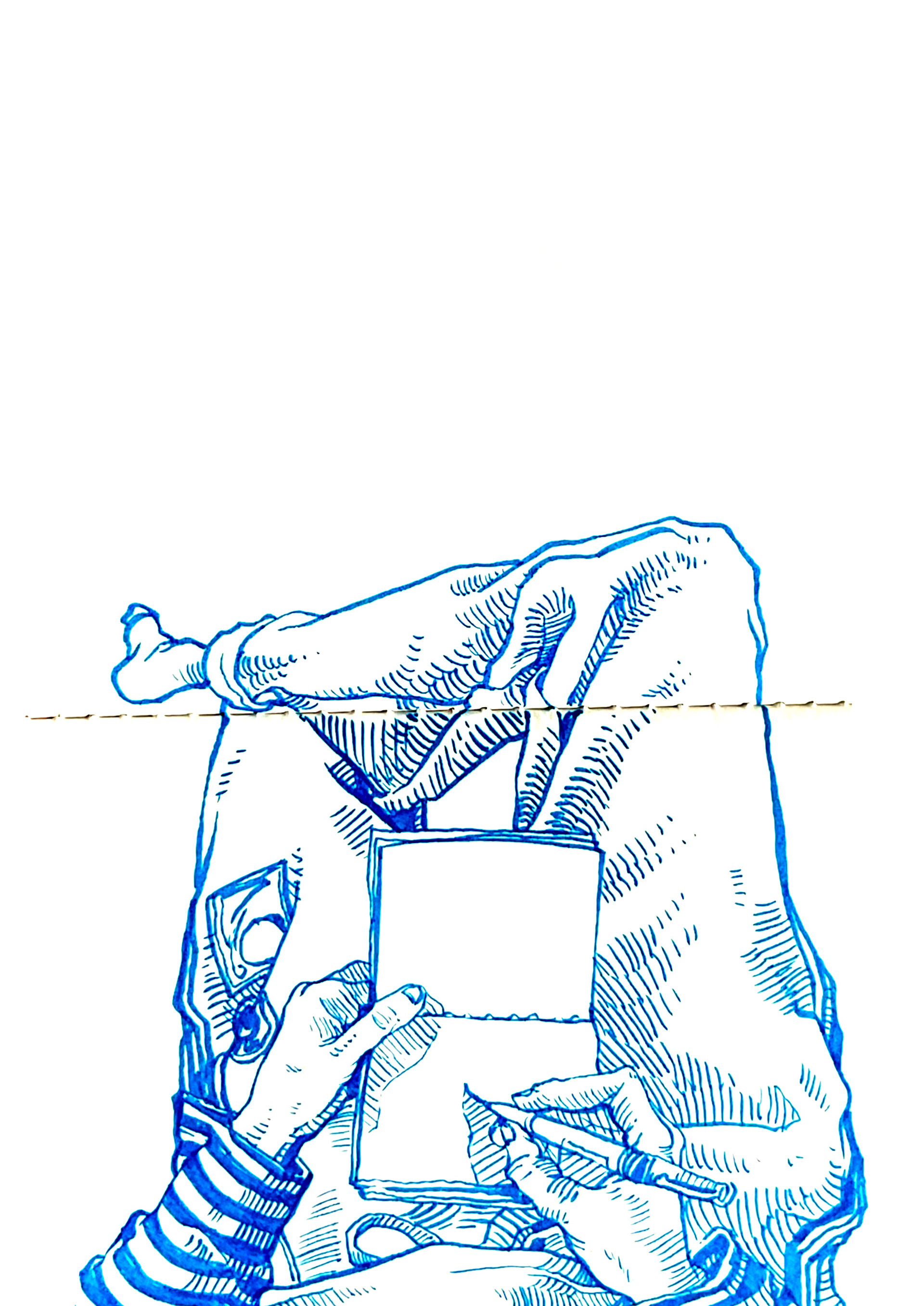 POV  Projet personnel, Encre de Chine,  2025