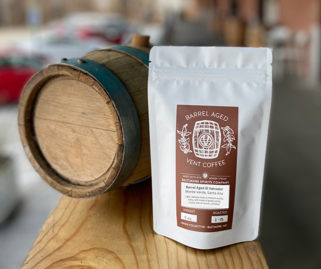 Barrel Aged design on 8oz bag