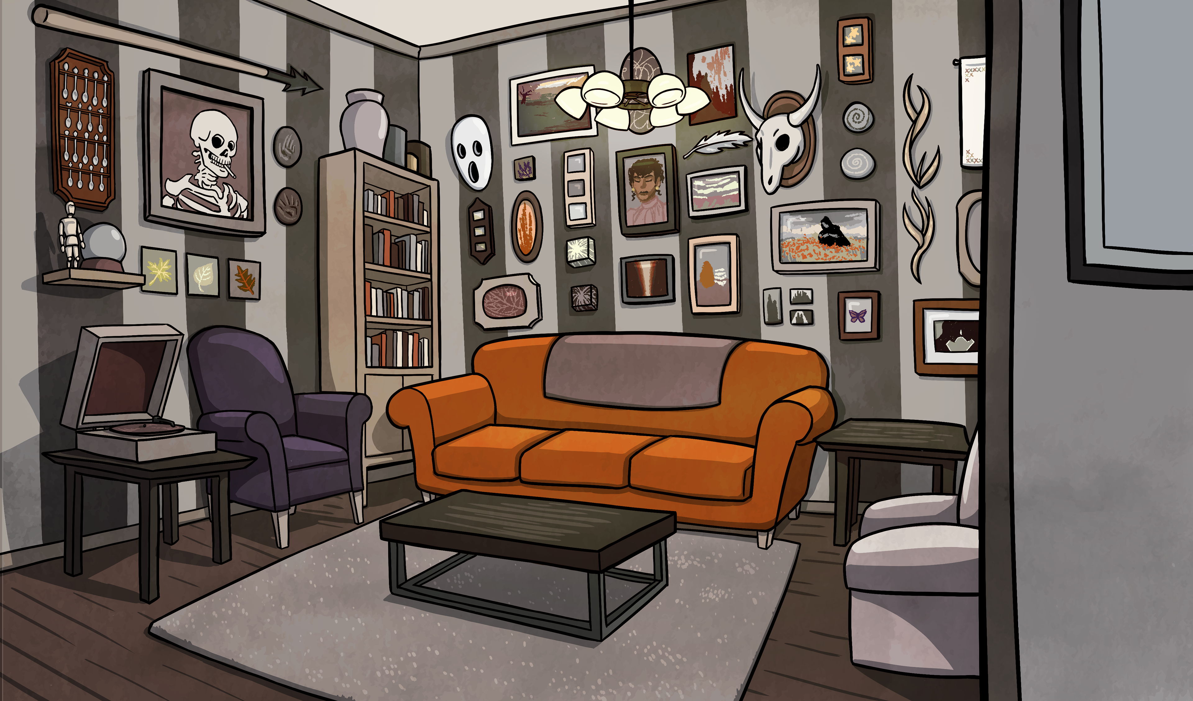 "Moody Maximalist Interior" Aug. 2025