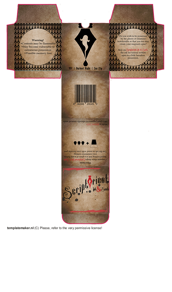 Harper Woods Novelty Ink Packaging Design