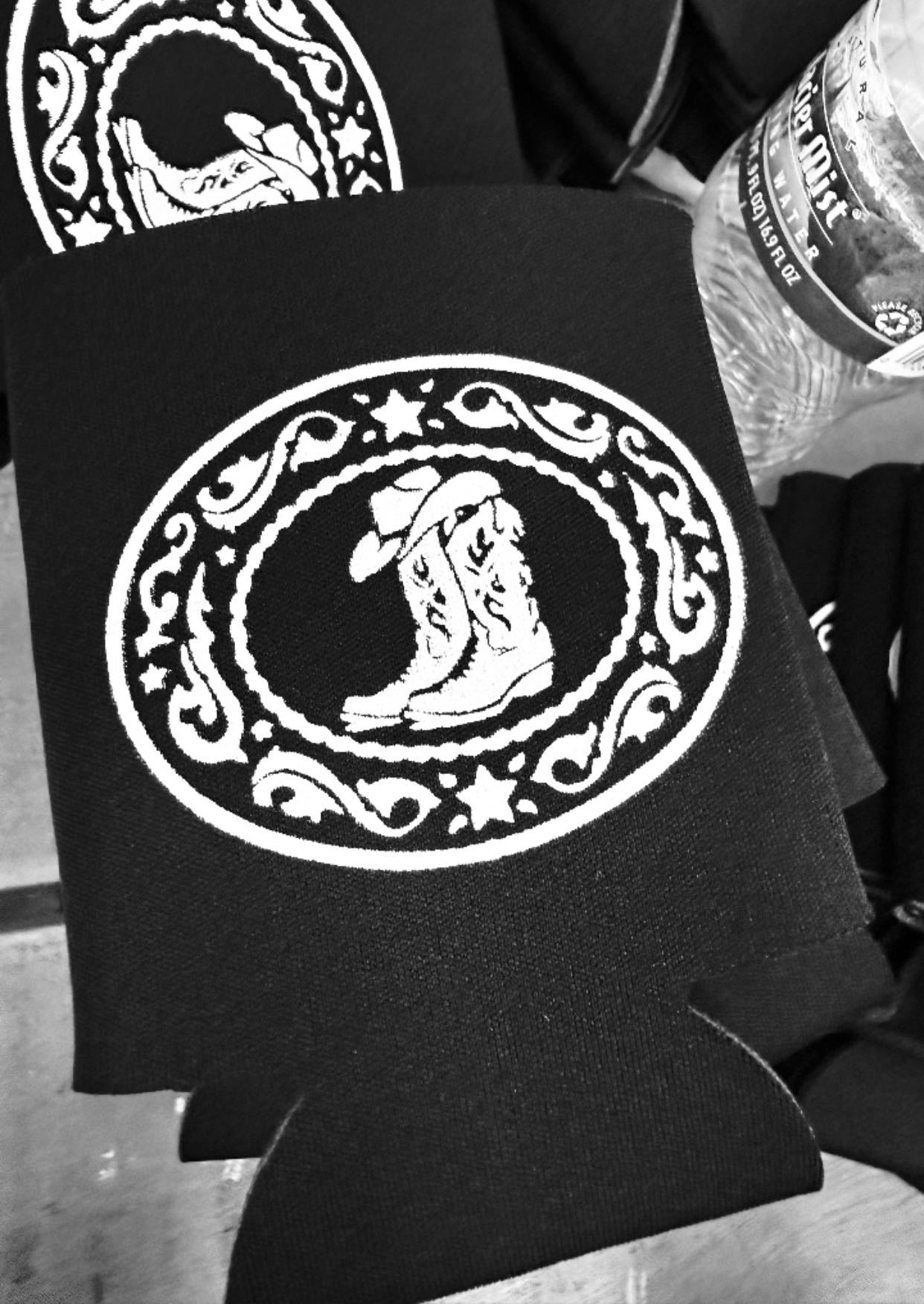 50th birthday screen print Koozie