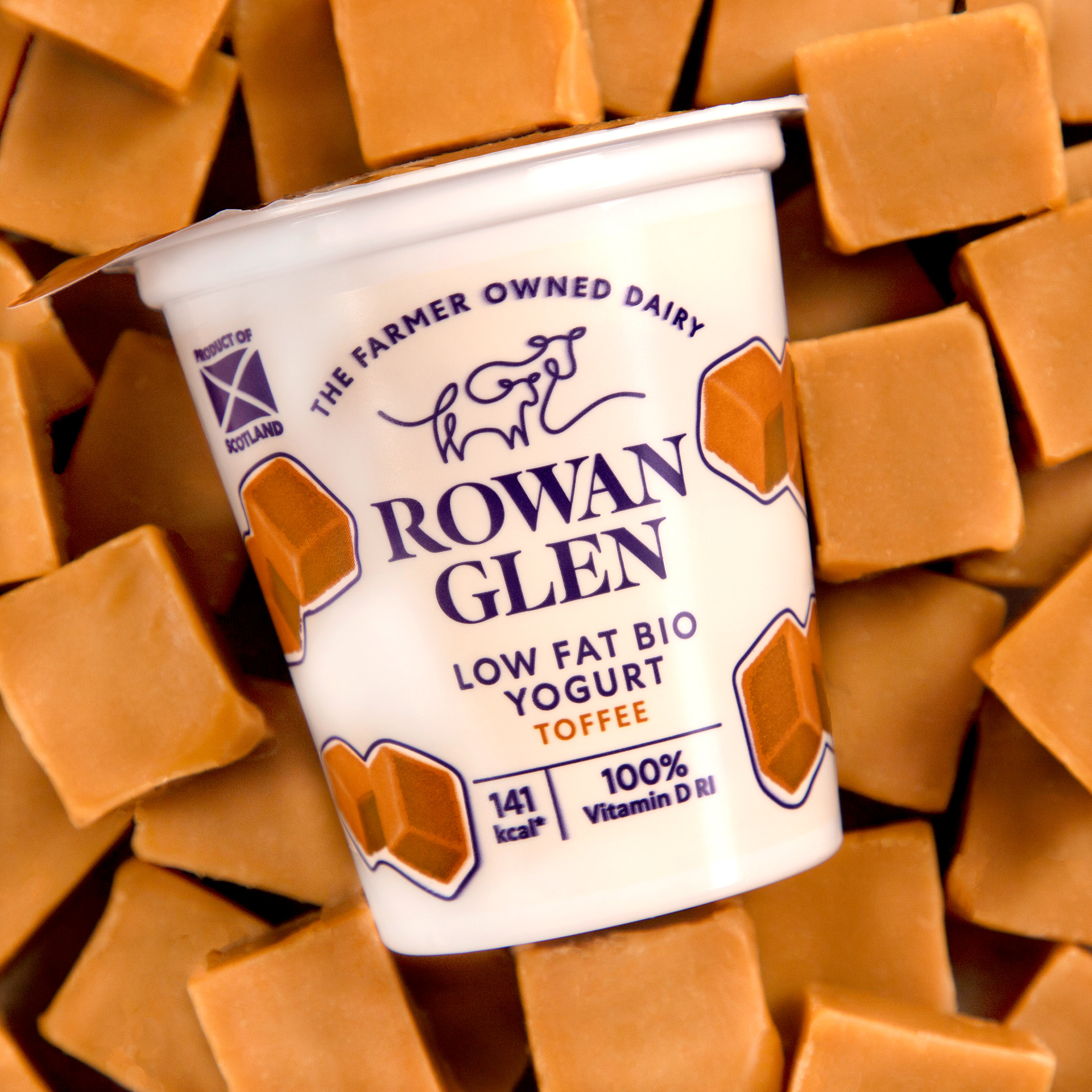 ROWAN GLEN LOW FAT BIO YOGURT TOFFEE