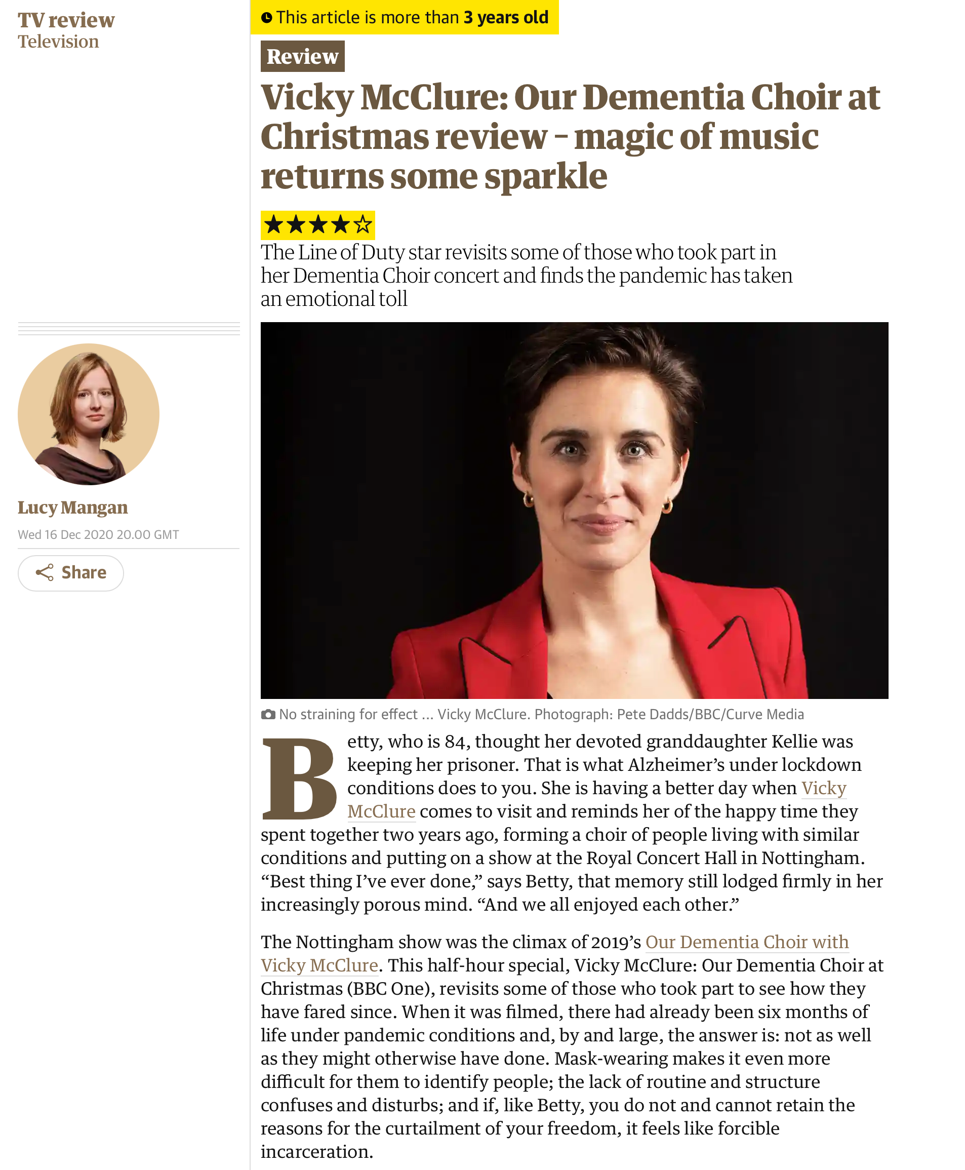 The Guardian / Vicky Mc Clure