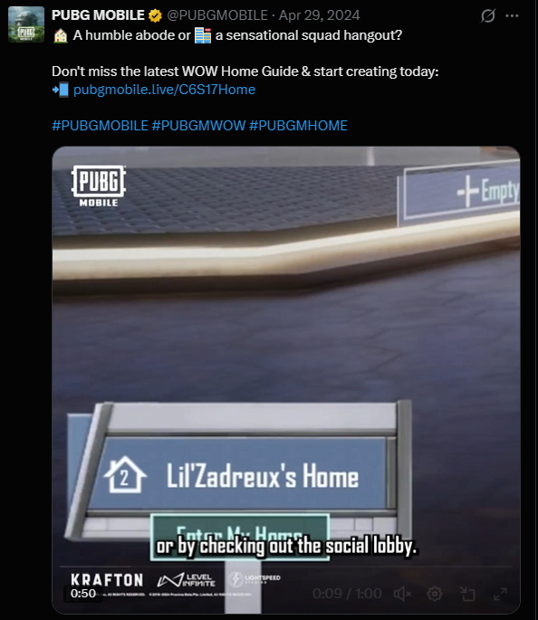 I worked with video production on unique humorous content that could be released around major updates. This one was focused on the new Home system, where players could create their own digital hang-out. We wanted to make sure everything was exciting and urgent while also educating players so they could easily get started.