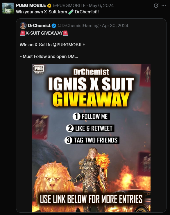 I created promotional posts for approved PUBGM Creators to show the team's support while building hype around new and on-sale in-game items.