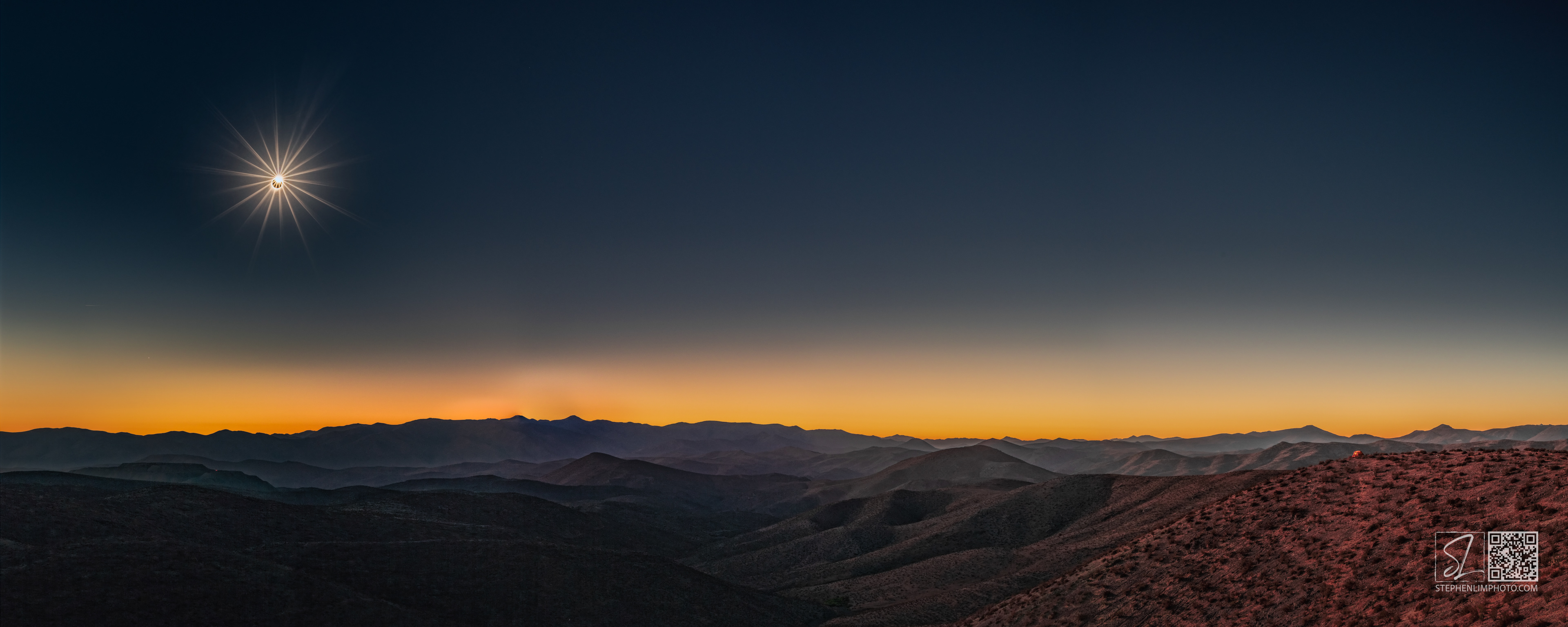 The Edge of a Shadow:  July 2, 2019 Solar Eclipse Chile