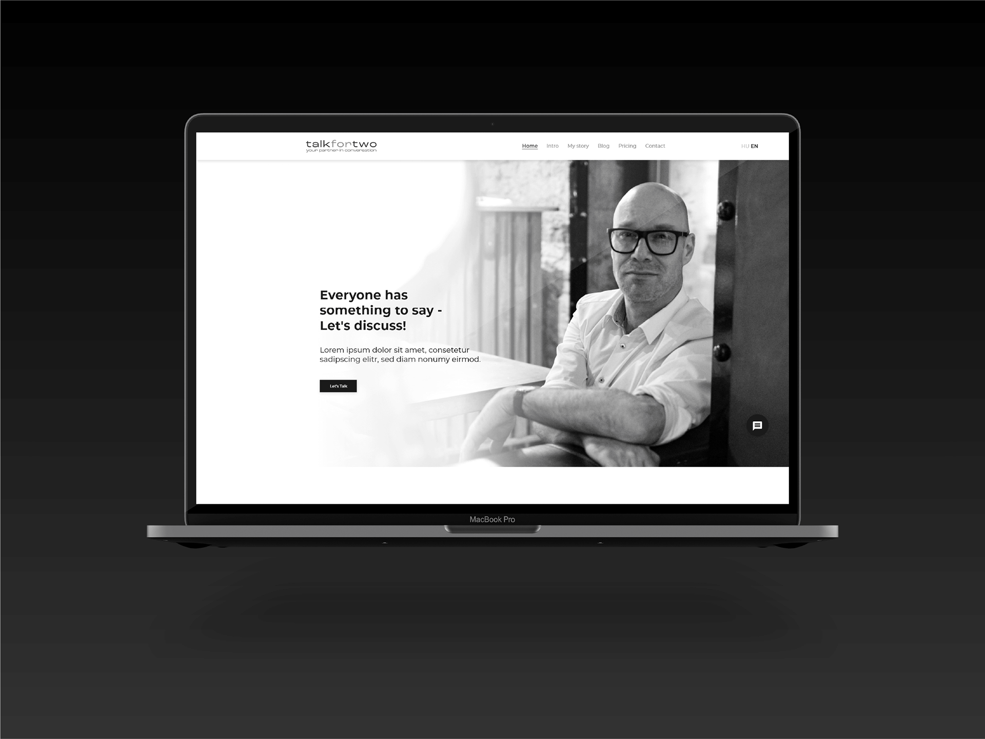 Landingpage with the focus on my father's persona