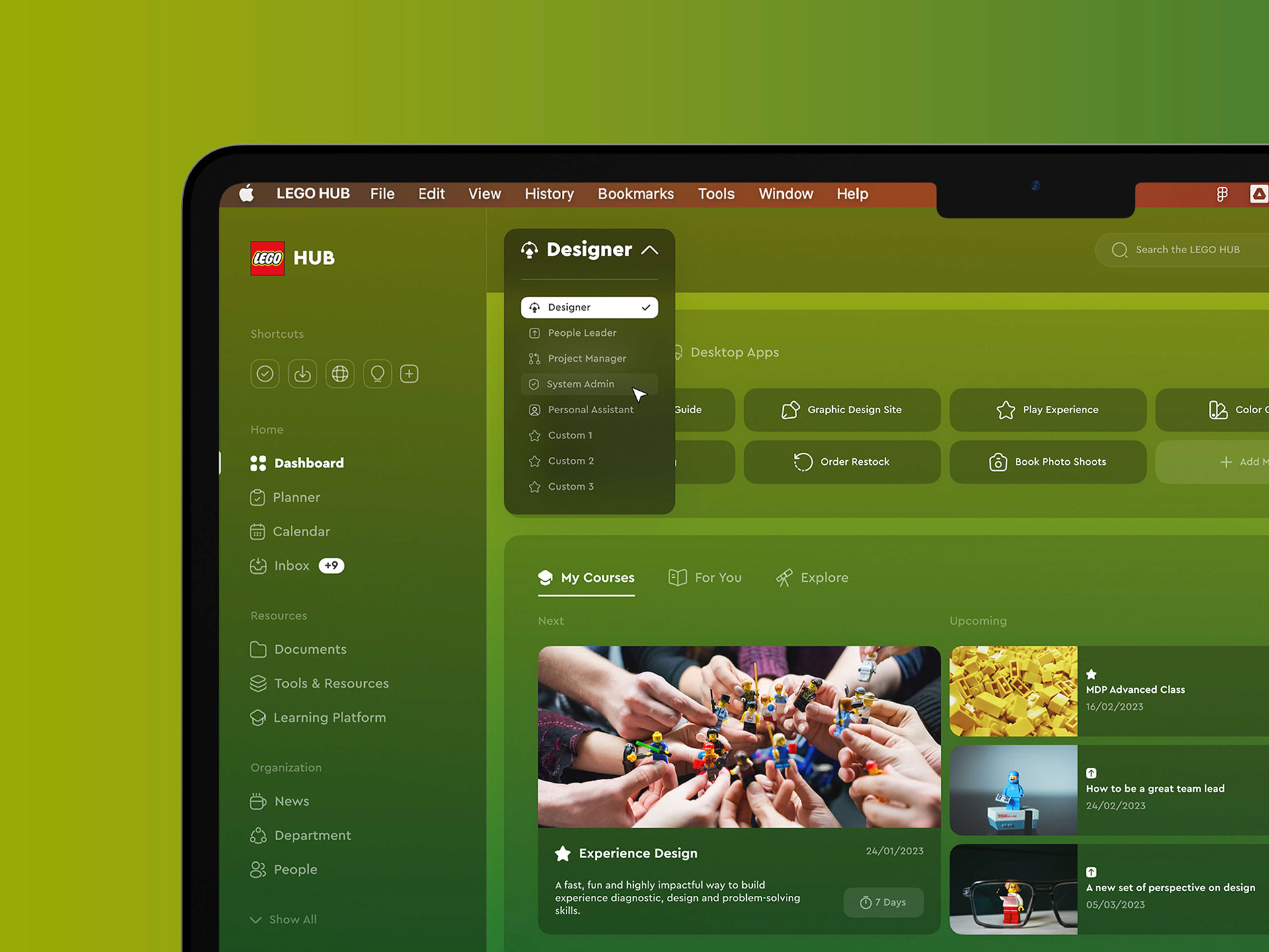 Switch between dashboard layouts with just one click
