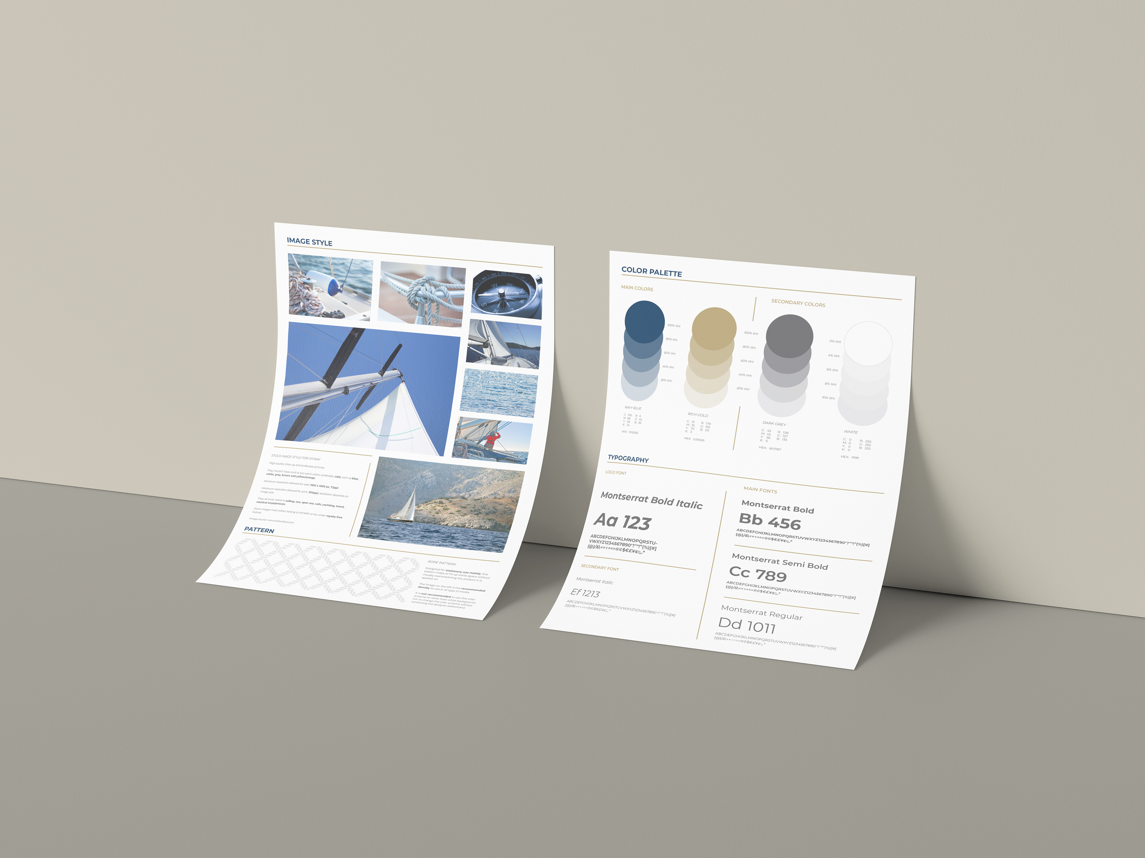 Pages taken from the brand guide
