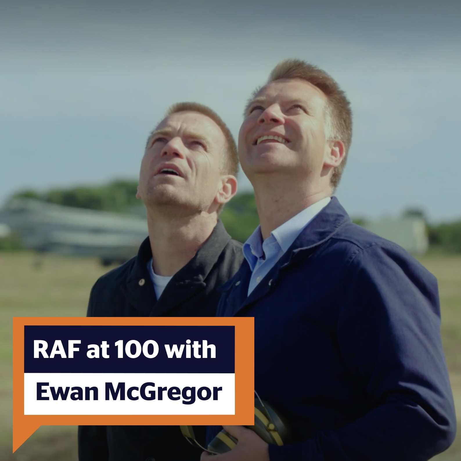 Ready to rule pub trivia with your knowledge of the Royal Air Force? RAF at 100 with Ewan McGregor comes out TODAY at 5pm and is full of the RAF's rich history and unknown facts. Watch live and on VOD. Don't forget, viewers will be able to watch us on Freeview 83 and on +1 channel 92, Sky 170, Virgin 269 and Freesat 164. 🧡📺 #RAF #EwanMcGregor #history #WWI #WWII #planes