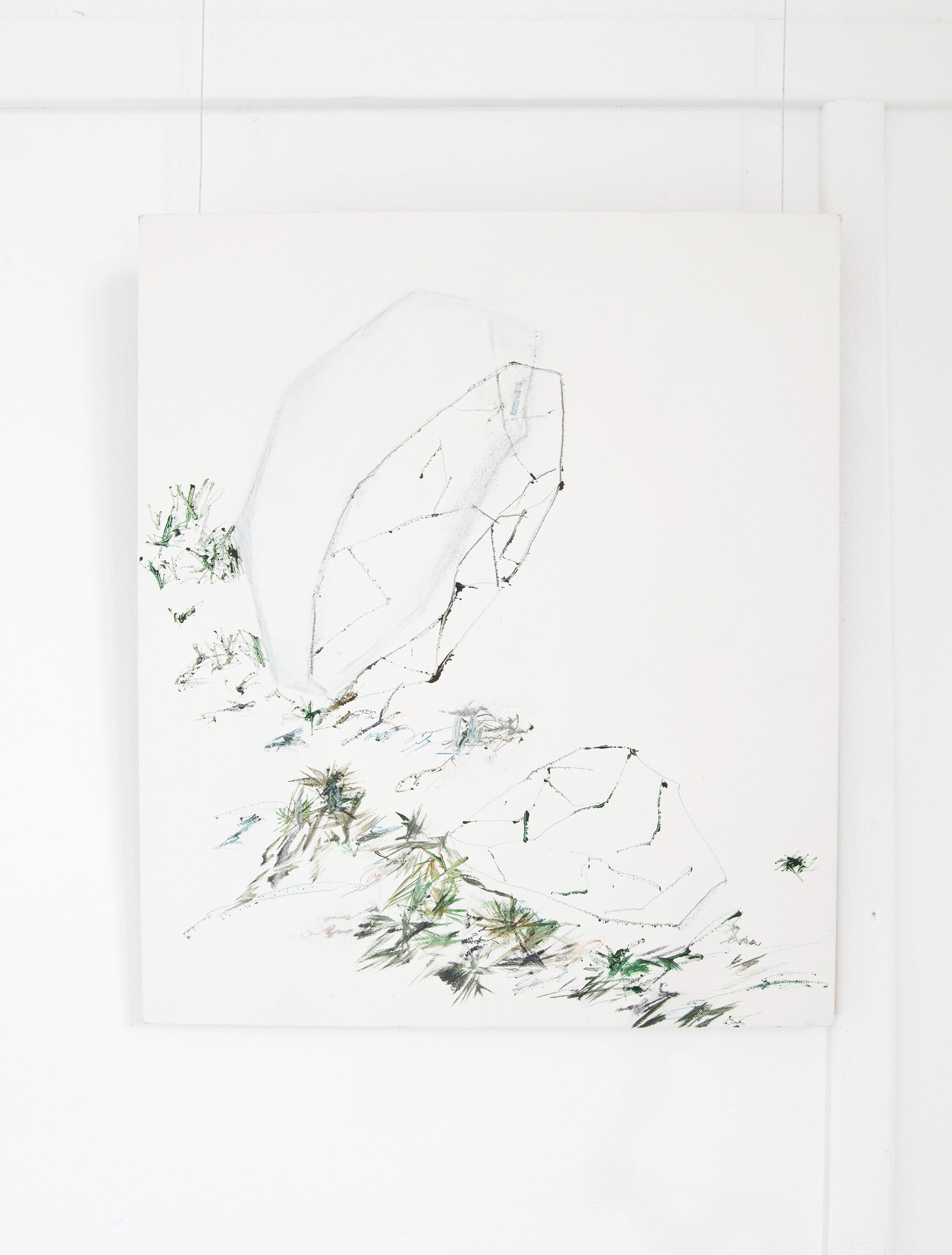 未生の夢 530x455x30 mm Acrylic paint, pencil and charcoal on canvas 2024