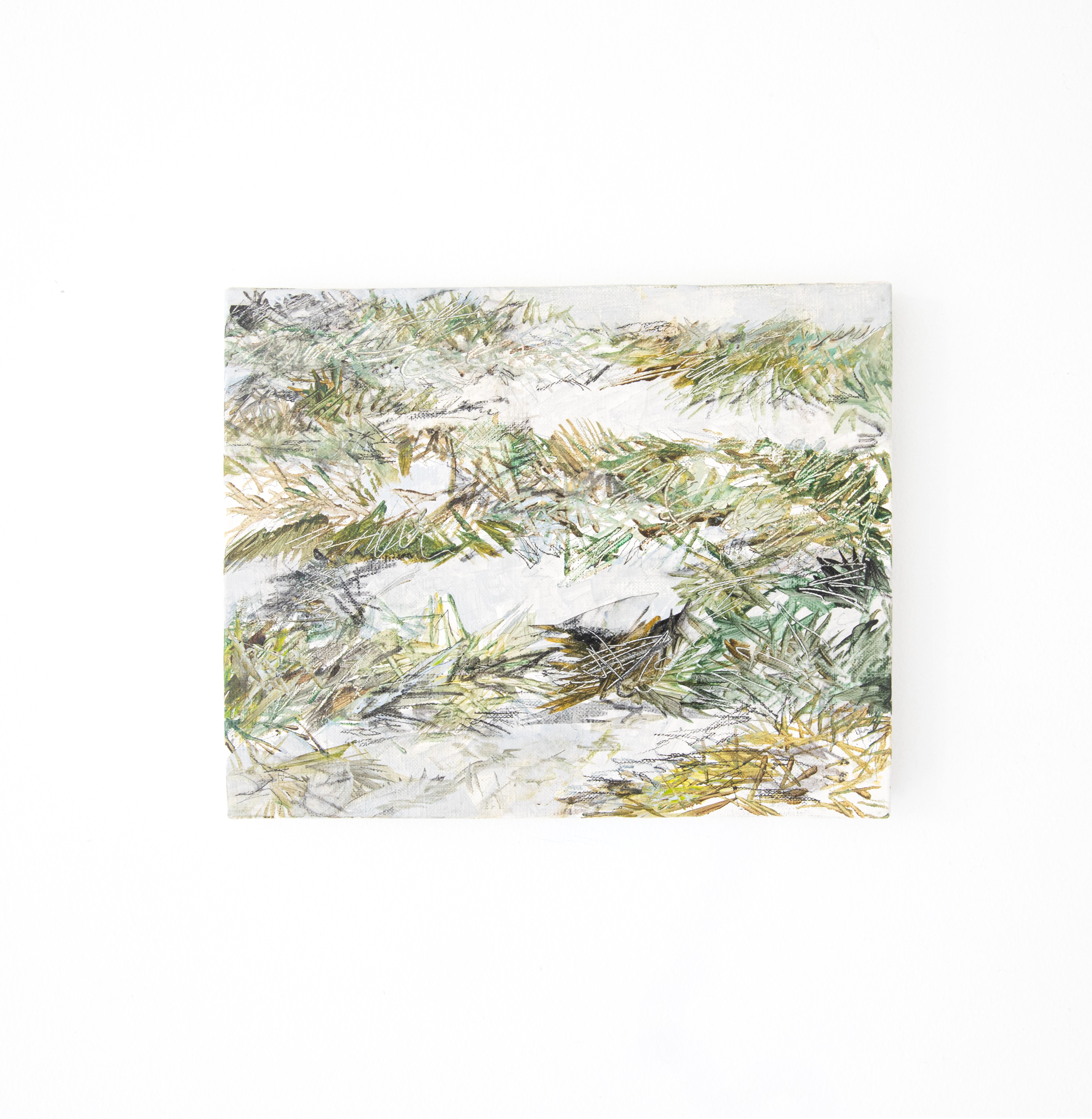 あしあと 220x273x20 mm Acrylic paint, pencil and charcoal on canvas 2024