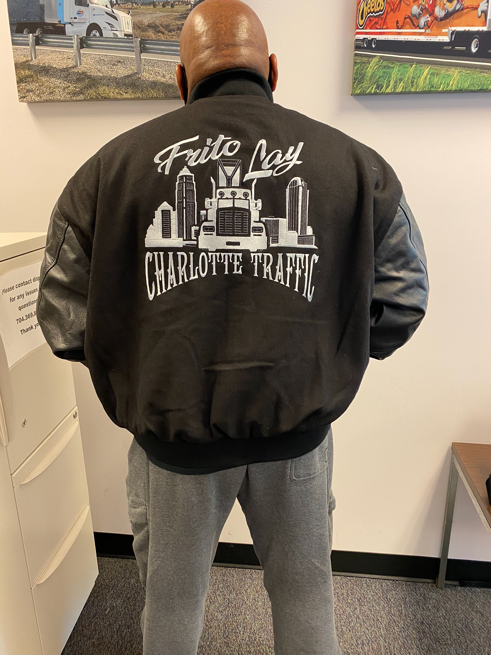 FritoLay Charlotte Traffic trucker jacket - Final Product