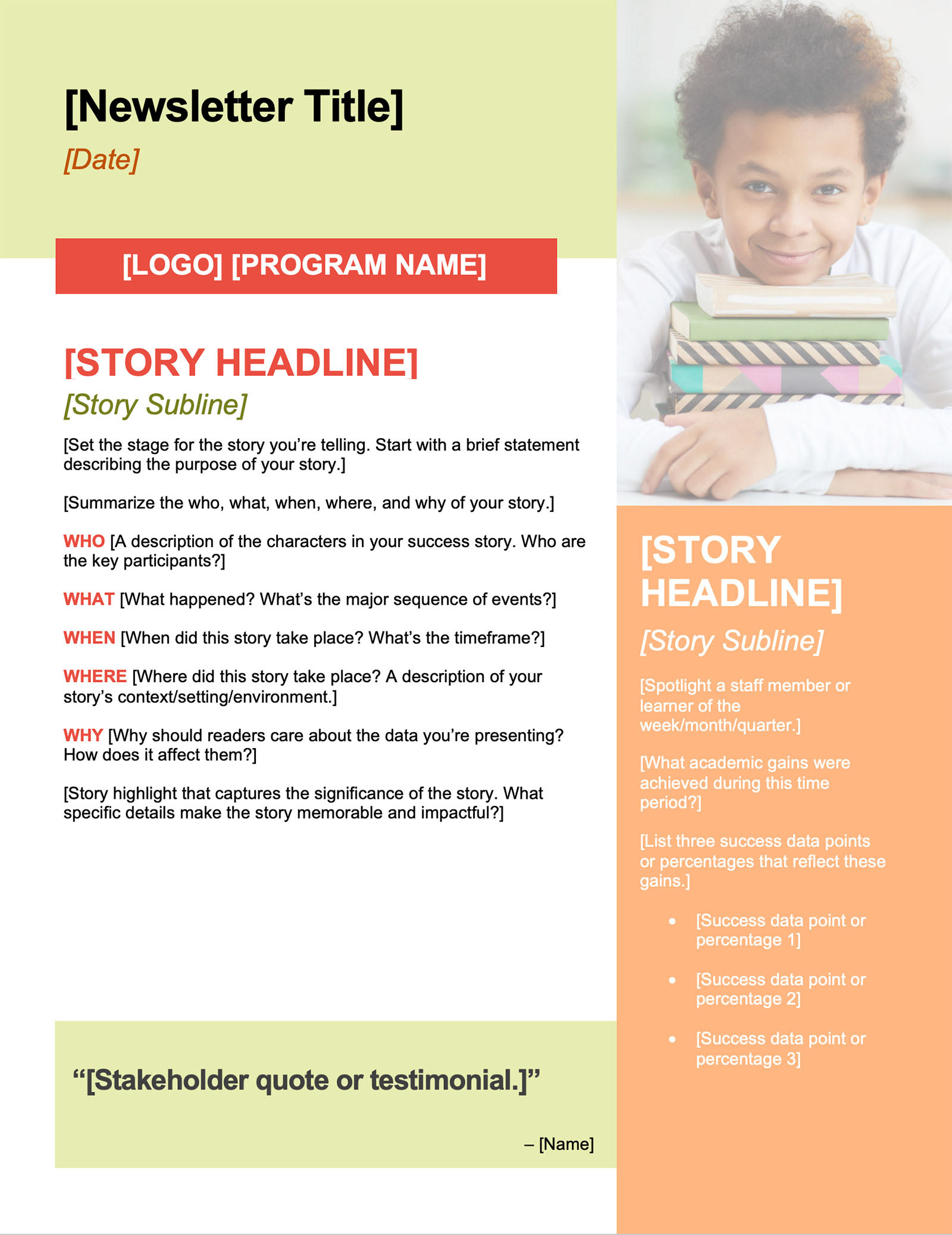 Newsletter template