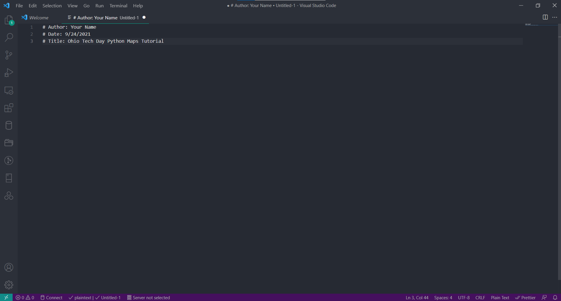 Add info to your Python script