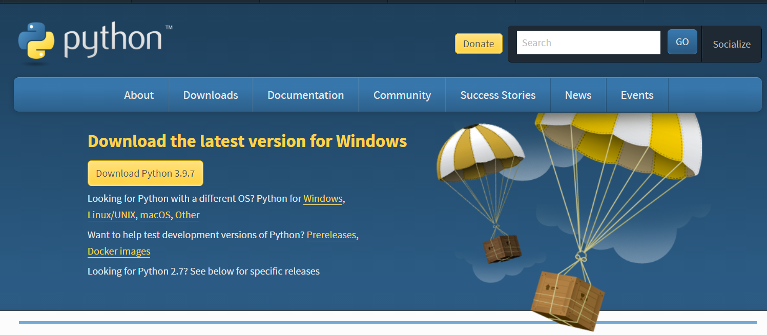 Download and install Python