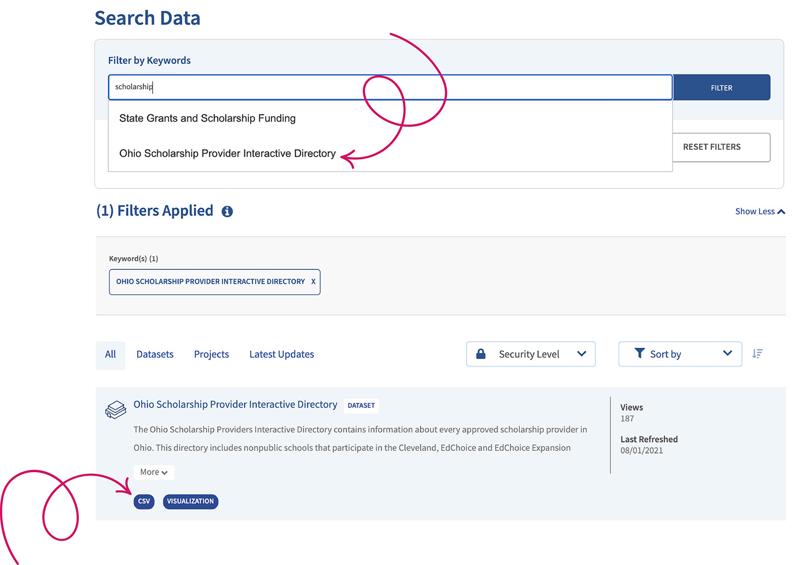 Download the DataOhio dataset