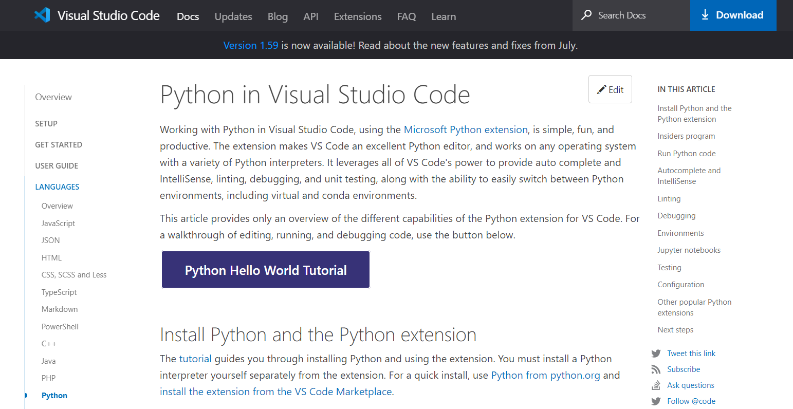 Download and install Visual Studio Code