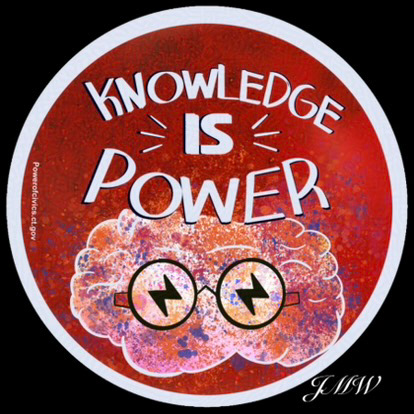  Knowledge is Power, 5x5"