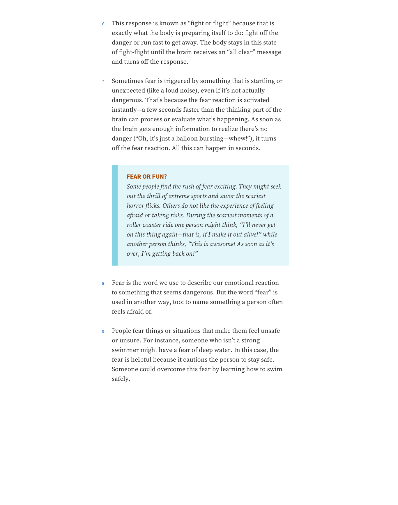 Interim panels break text up but don't confuse